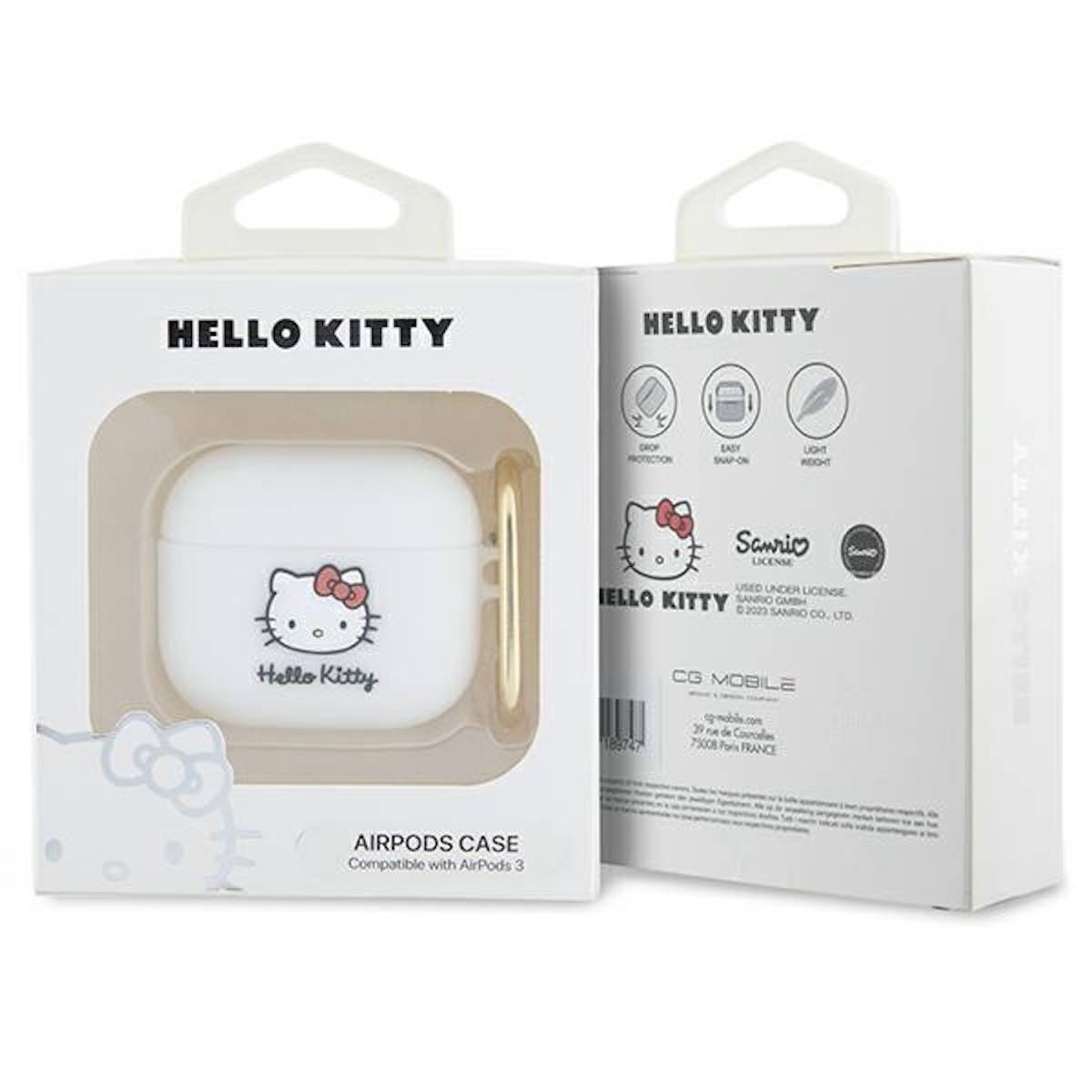 Hello Kitty Apple AirPods 3 Silikon 3D Kitty Head Cover Case Schutzhülle .