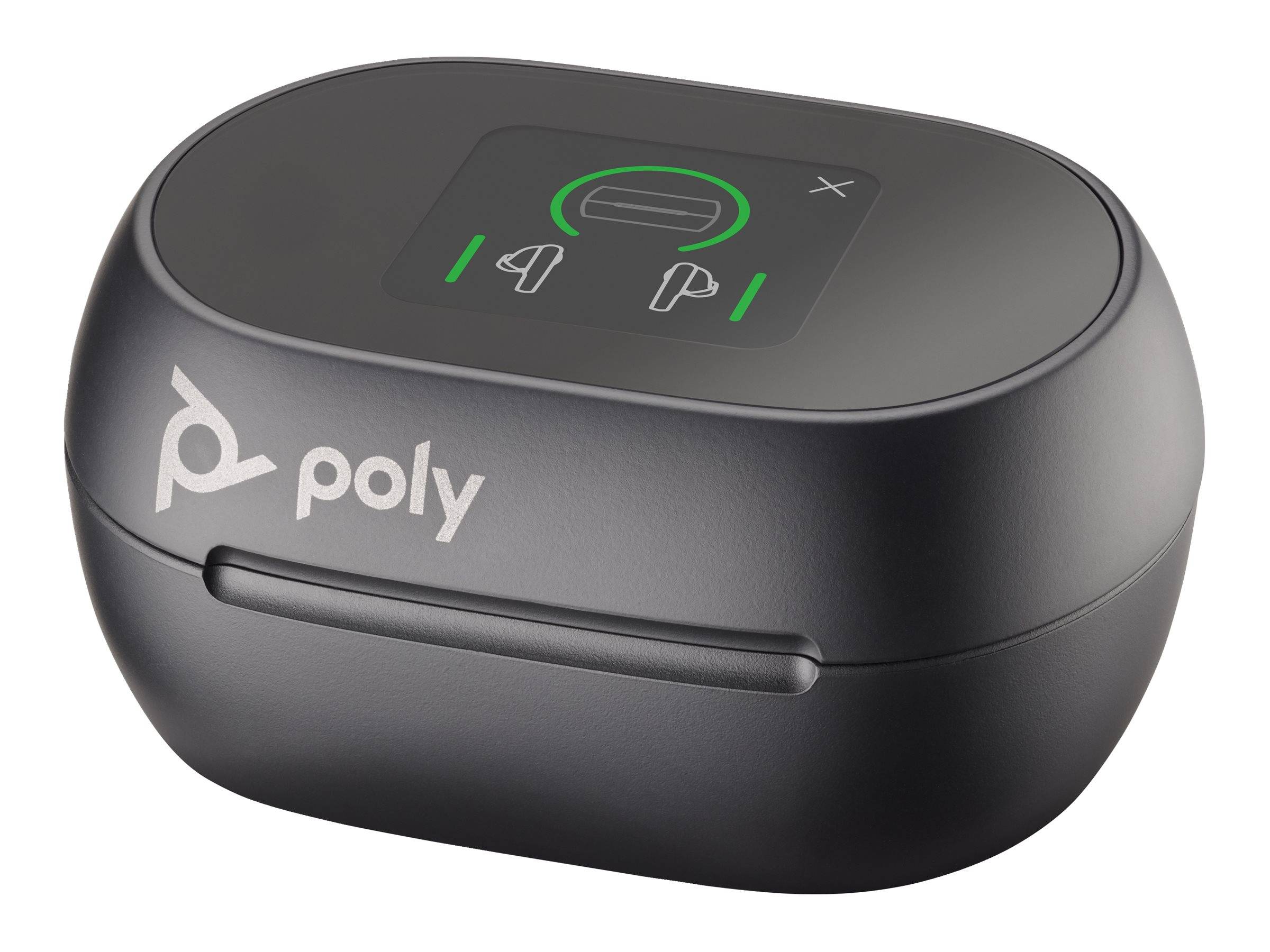 Poly Voyager Free 60+ - True Wireless-Kopfhörer mit Mikrofon - im Ohr - Bluetooth - aktive Rauschunterdrückung - Adapter