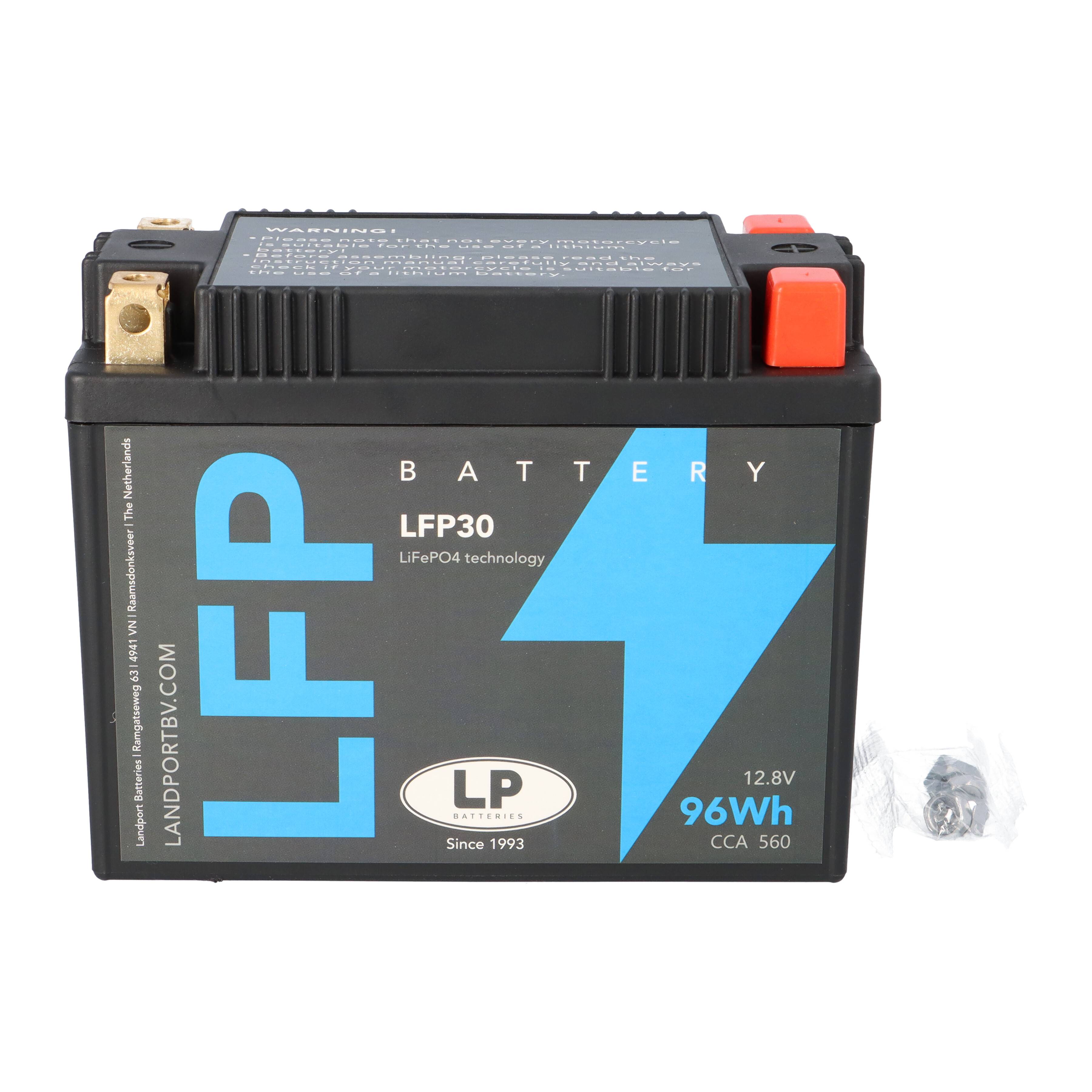 Batterie LiFePO4 12,8V 96Wh für Motorrad Startbatterie ML LFP30