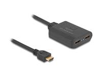 DeLOCK 18650, HDMI, HDMI, 3840 x 2160 Pixel, Schwarz, Kunststoff, 4K Ultra HD
