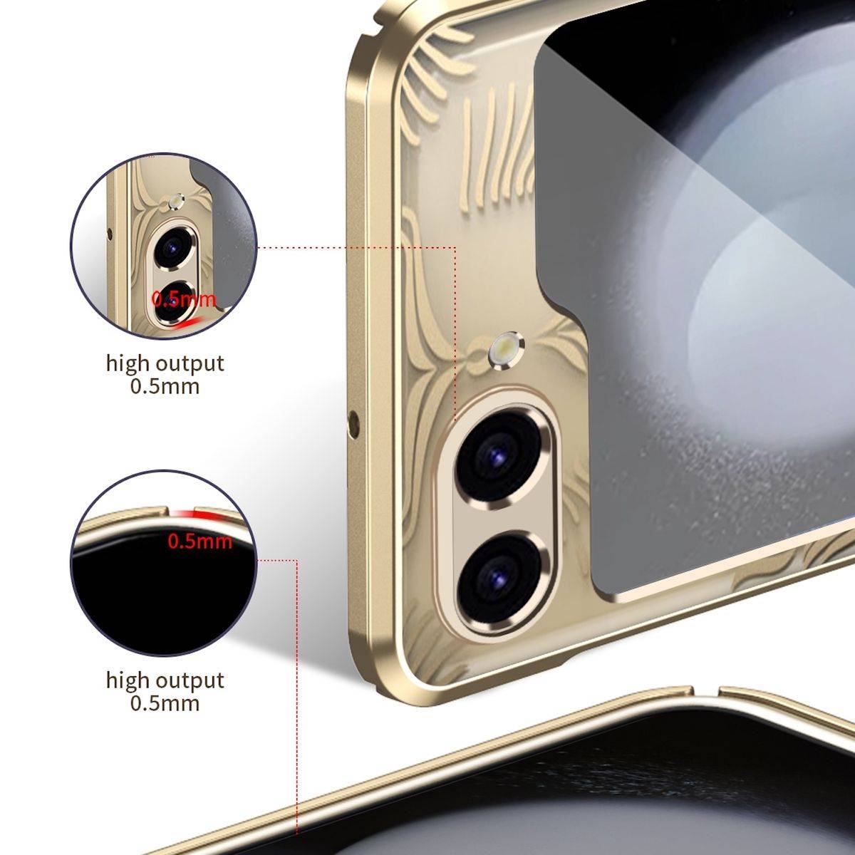 Für Samsung Galaxy Z Flip5 PC / TPU Electroplated Handy Tasche Hülle
