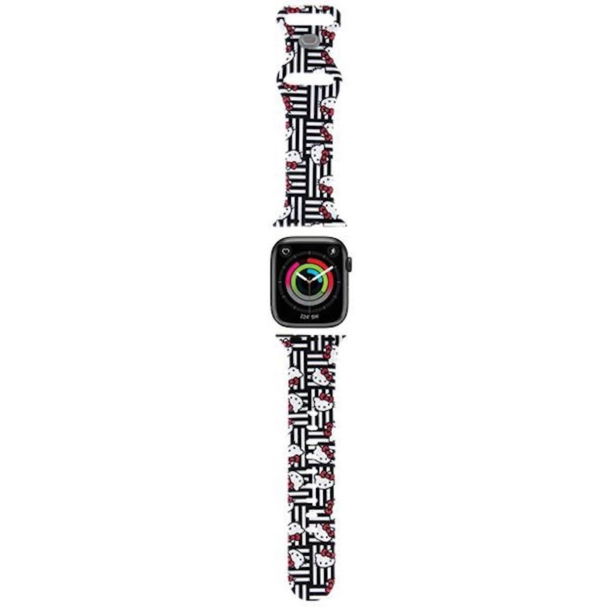 Hello Kitty Apple Watch Band für 38 / 40 / 41mm Kitty Head und Streifen