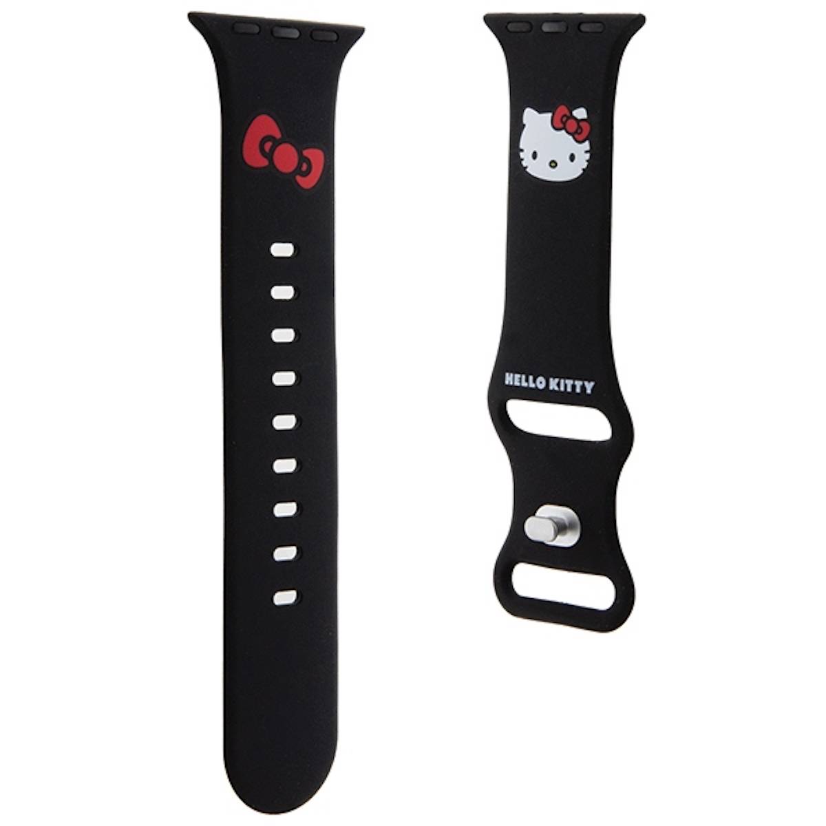 Hello Kitty Apple Watch Band für 38 / 40 / 41mm Silikon mit Kitty Head Muster