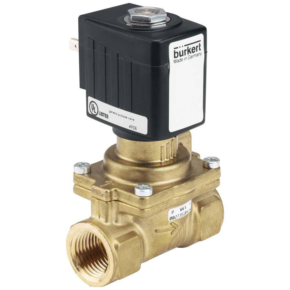 2/2-Wege-Magnetventil Typ 6281 - servogesteuert - Messing - G 1/2" - 0,20 bis 16 bar - 24 V