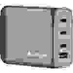 Verbatim GaN Charger 100 W, 4 Ports USB-C Ladegerät, Power Adapter mit 3 x USB-C und 1 x USB-A, Schnellladegerät