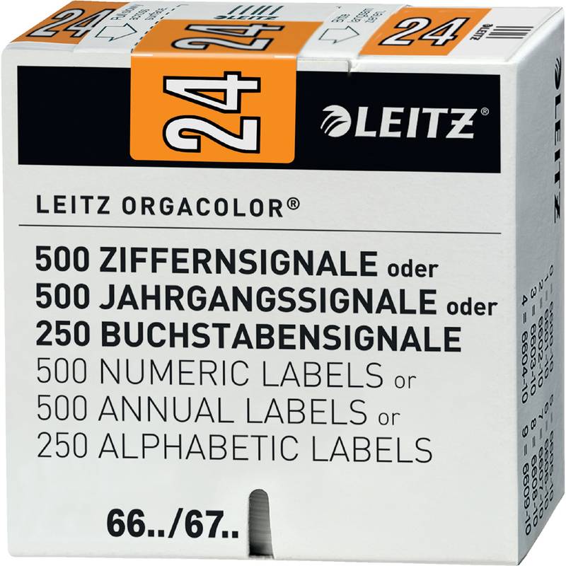 LEITZ Jahressignal Orgacolor "24", auf Rolle, orange