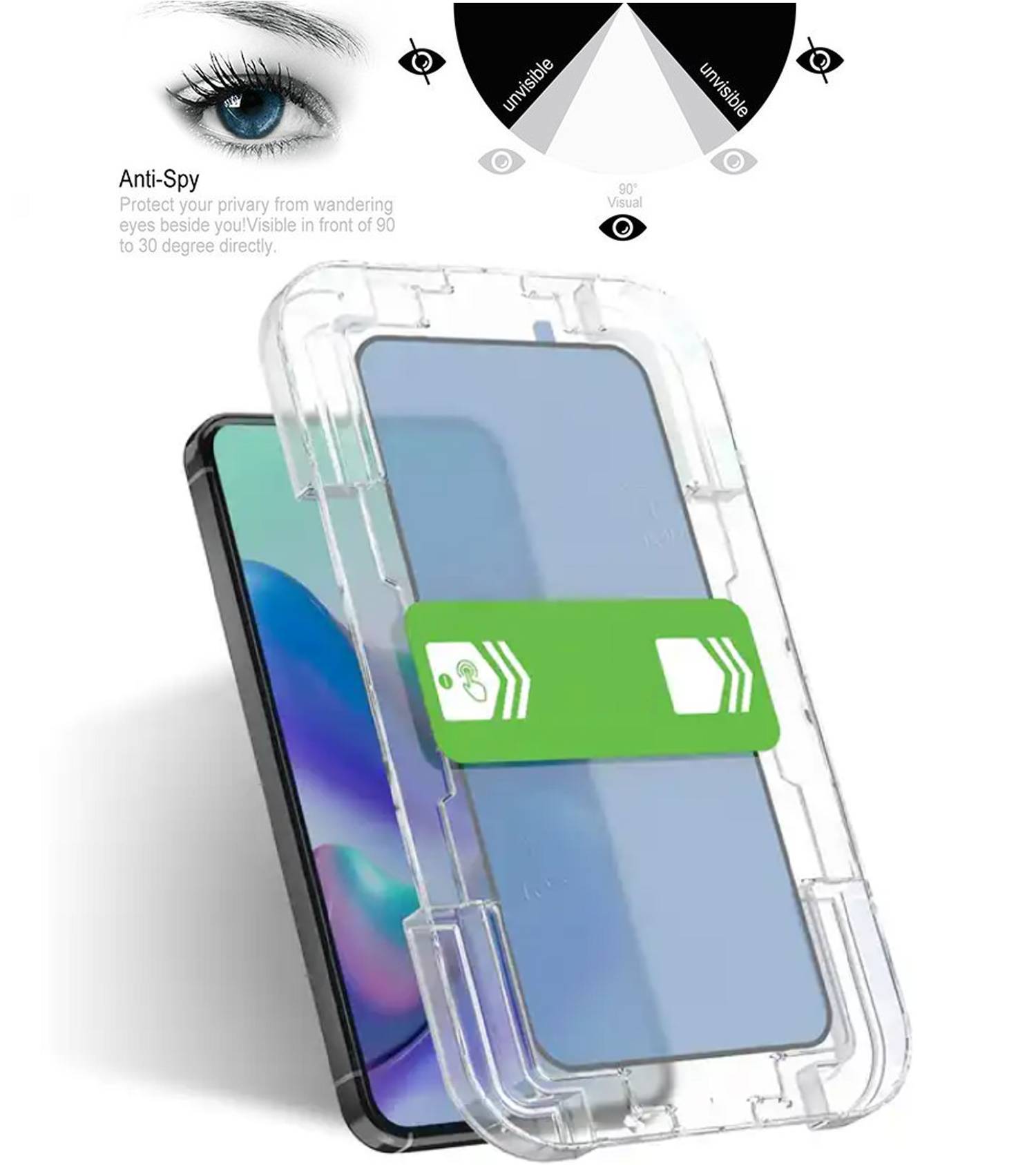 4x Blickschutz 9H Panzerglas für Samsung Galaxy A53 Anti-Spy Privacy Sichtschutz echtes Tempered Glass Schutzglas Displayschutz Schutzfolie Screen