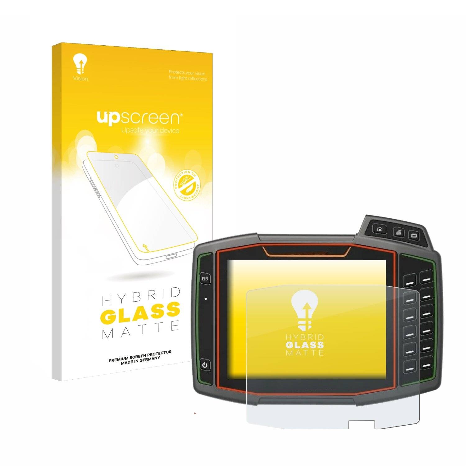 upscreen Hybrid Glas Matt Panzer-Folie für Amazone AmaTron