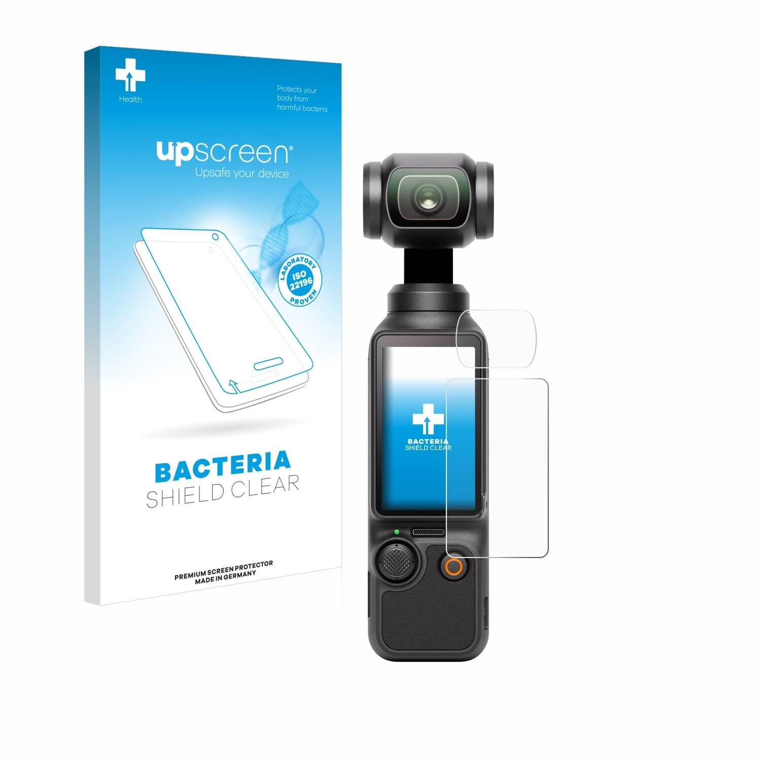upscreen Bacteria Shield Schutzfolie für DJI Osmo Pocket 3 (Display + Linse) -