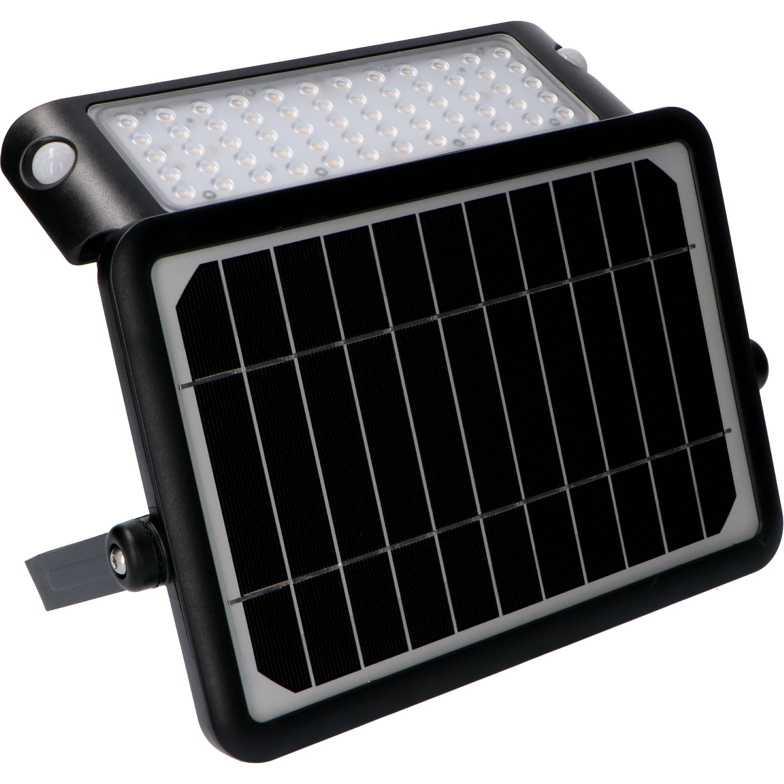 LED's light Solar LED-Strahler schwarz Bewegungsmelder 10W warmweiß IP66