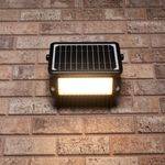 LED's light Solar LED-Strahler schwarz Bewegungsmelder 10W warmweiß IP66