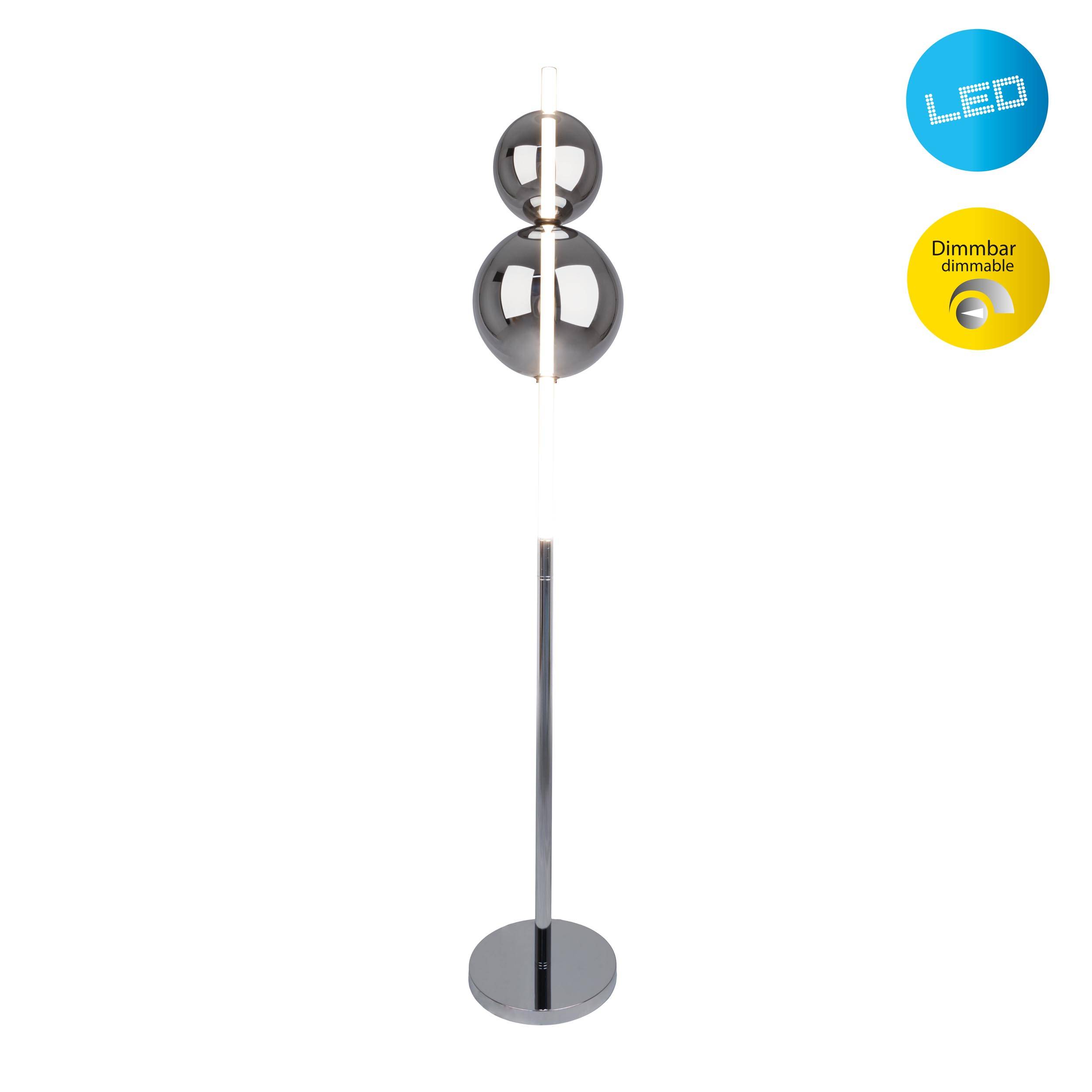 LED Stehleuchte chrom "NOVA"