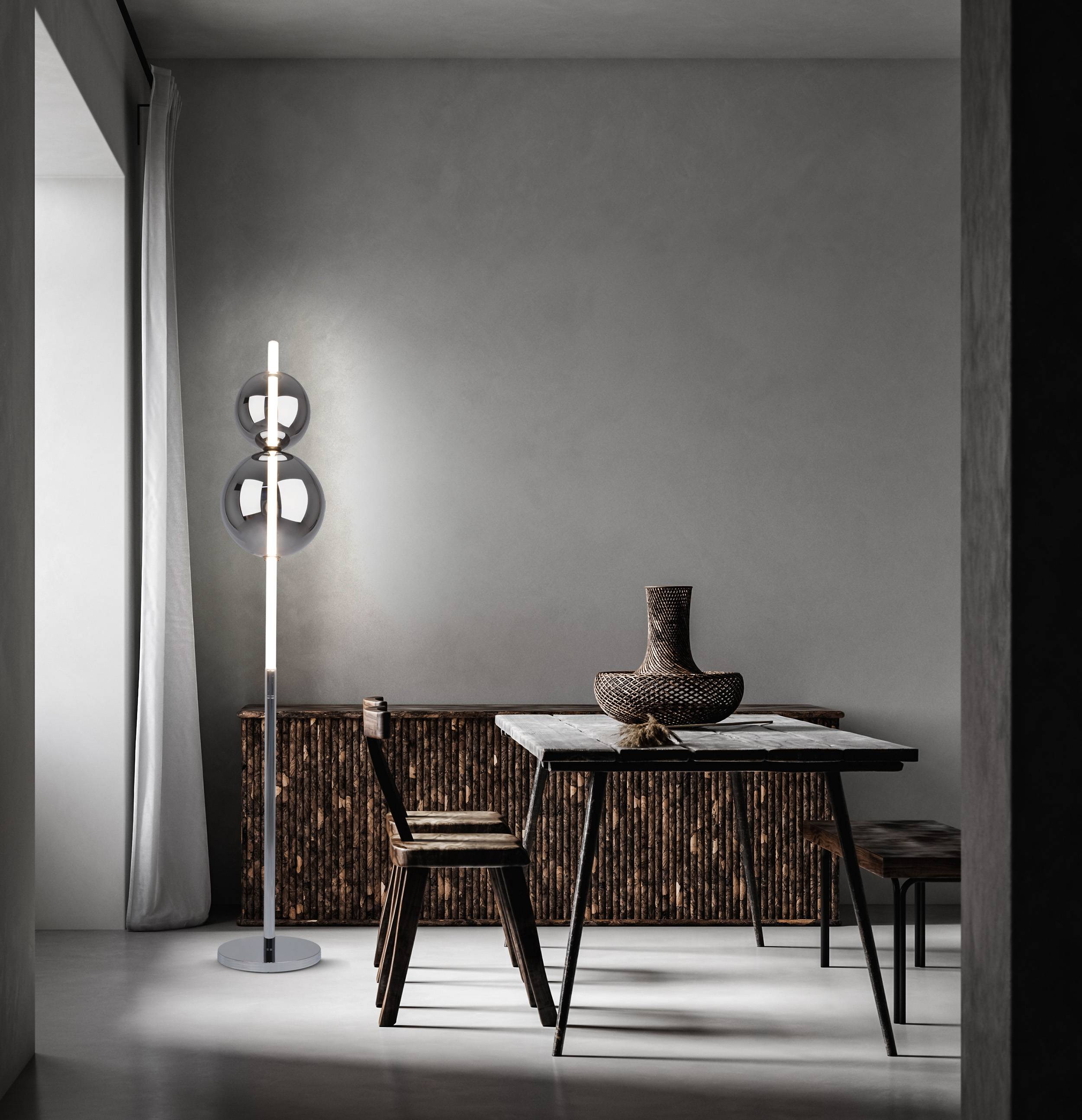 LED Stehleuchte chrom "NOVA"