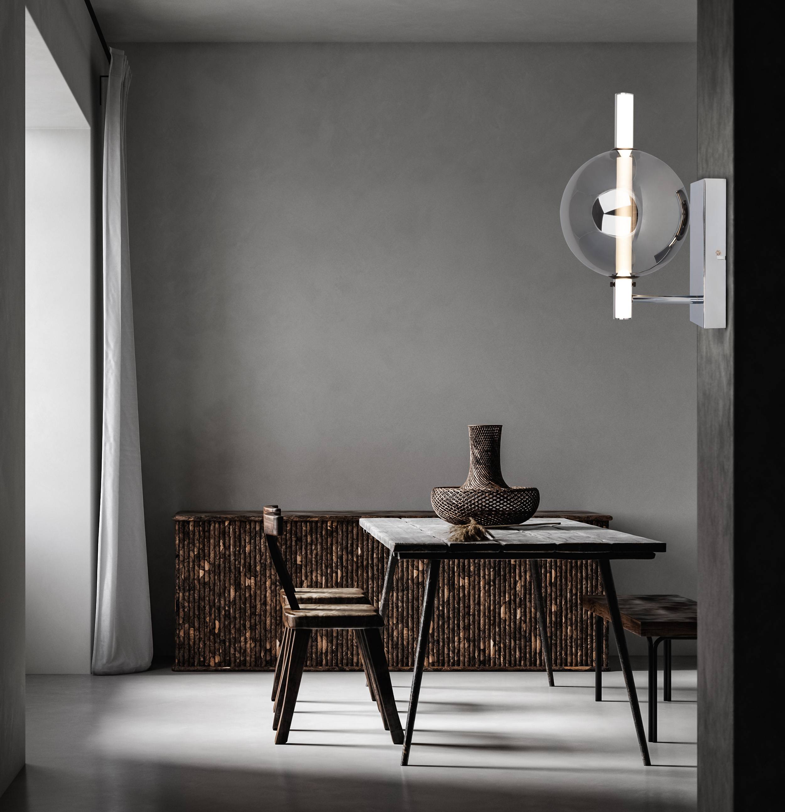 LED Wandleuchte chrom "NOVA"