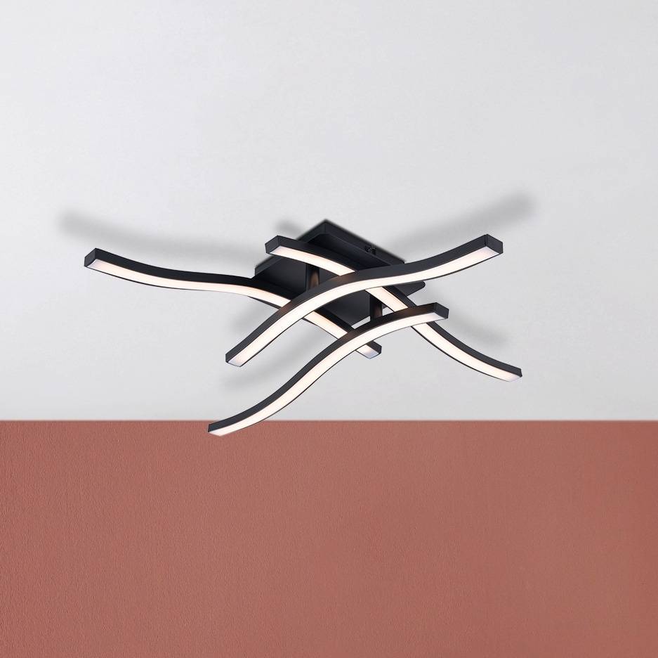 NÄVE LED-Deckenleuchte 1383222, 24W, 2400lm, 3000K, 45cm, schwarz