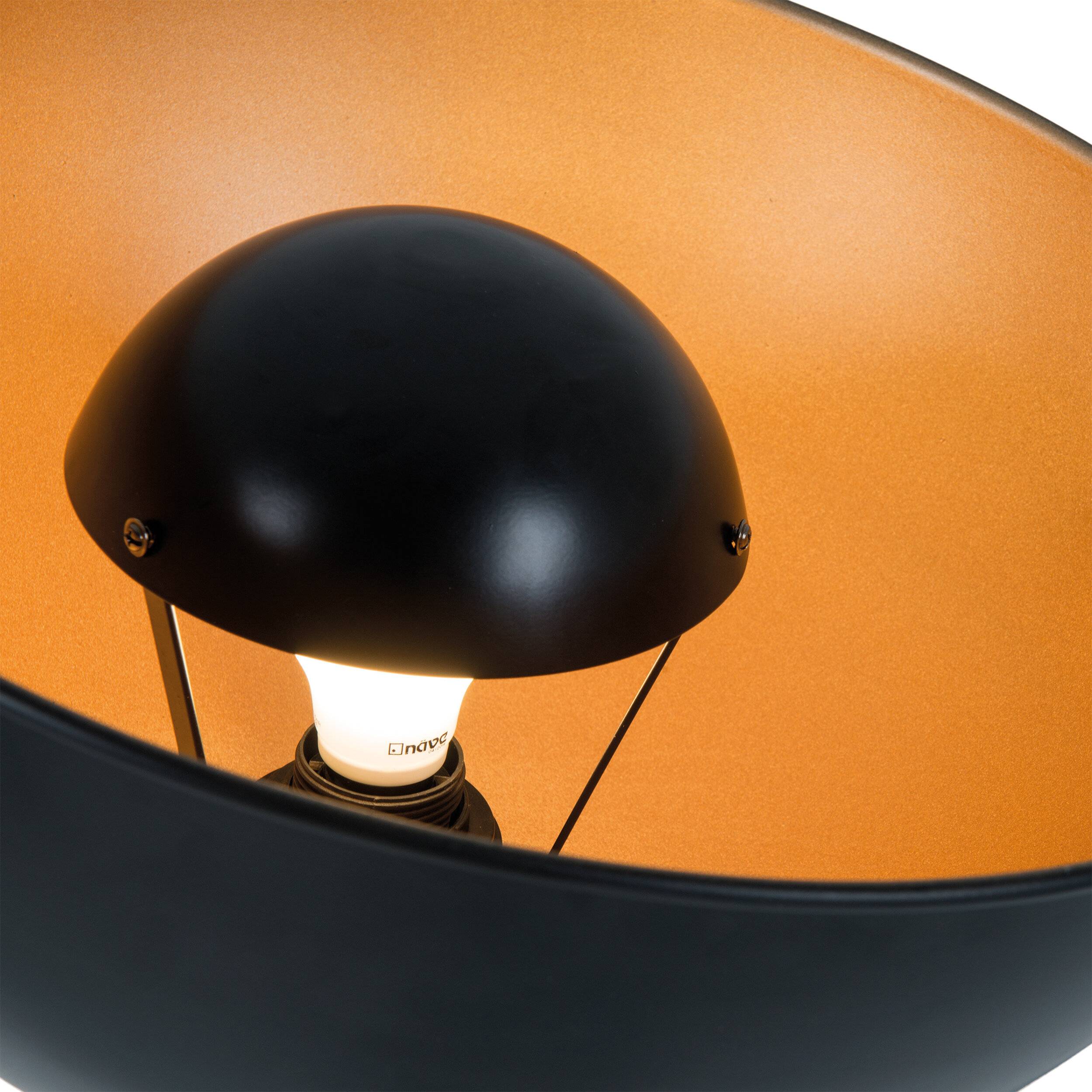 Stehleuchte Dreibein "BERNICE" schwarz / gold