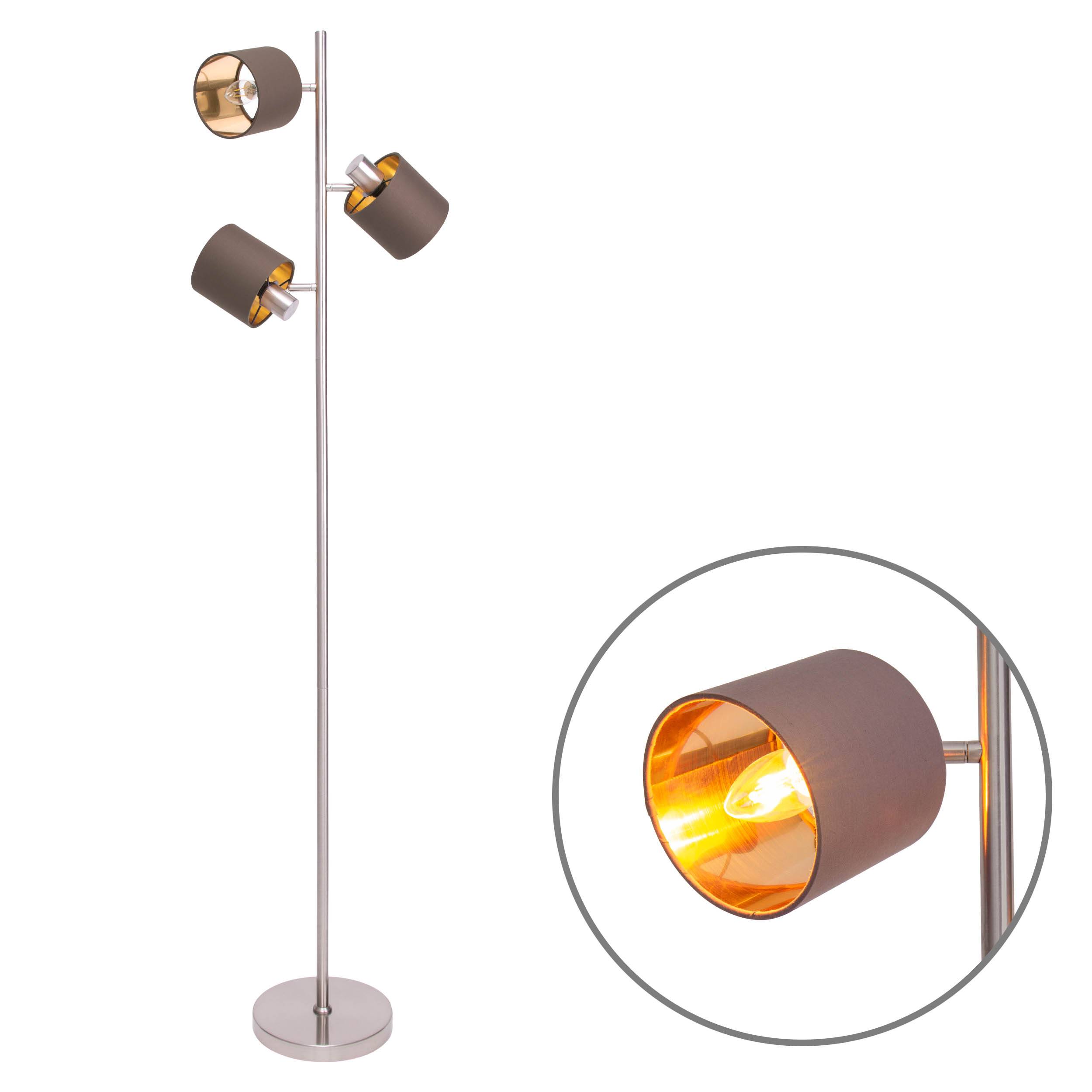 Stehleuchte "MARON" H: ca. 153 cm braun