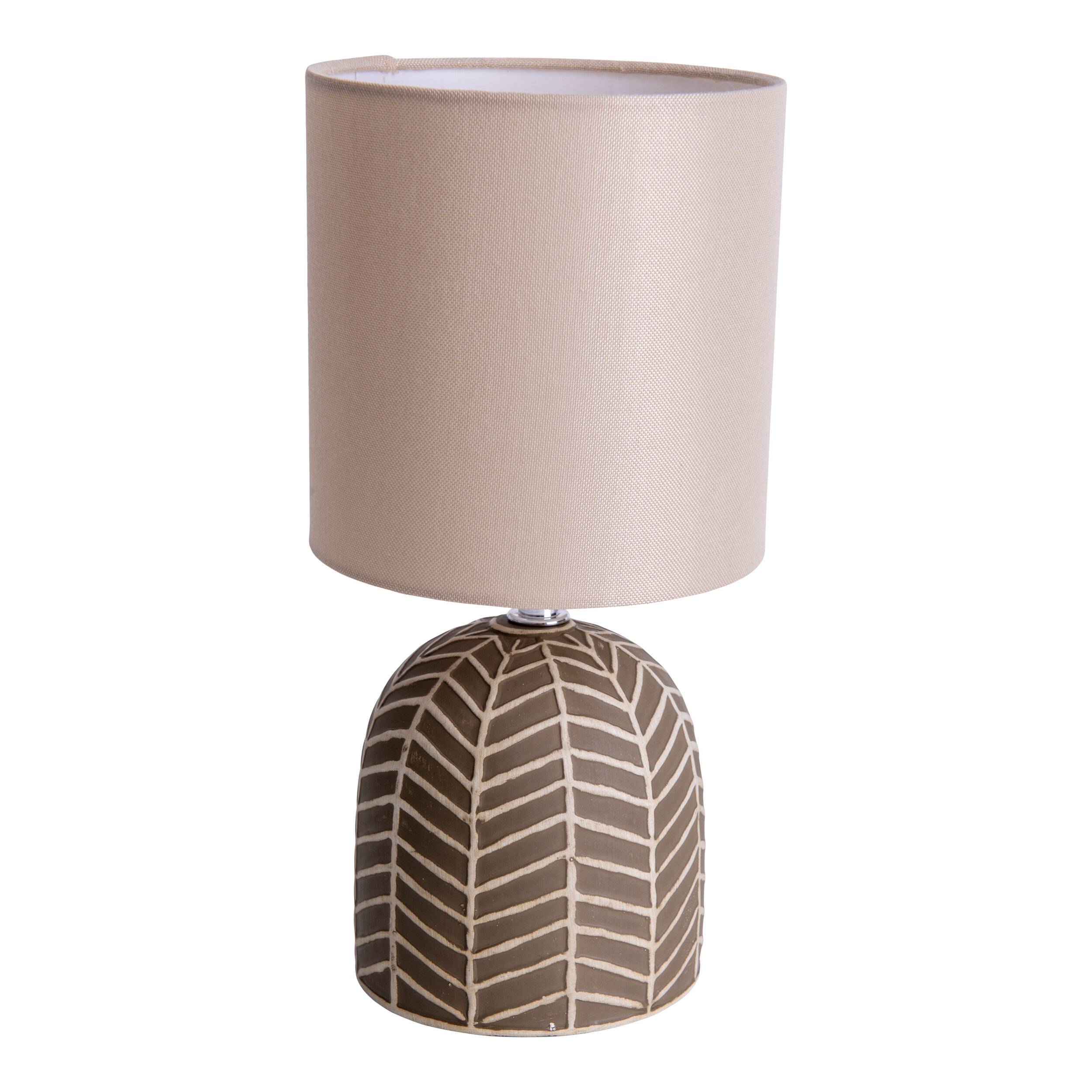 Keramik-Tischleuchte "FOLIO" braun