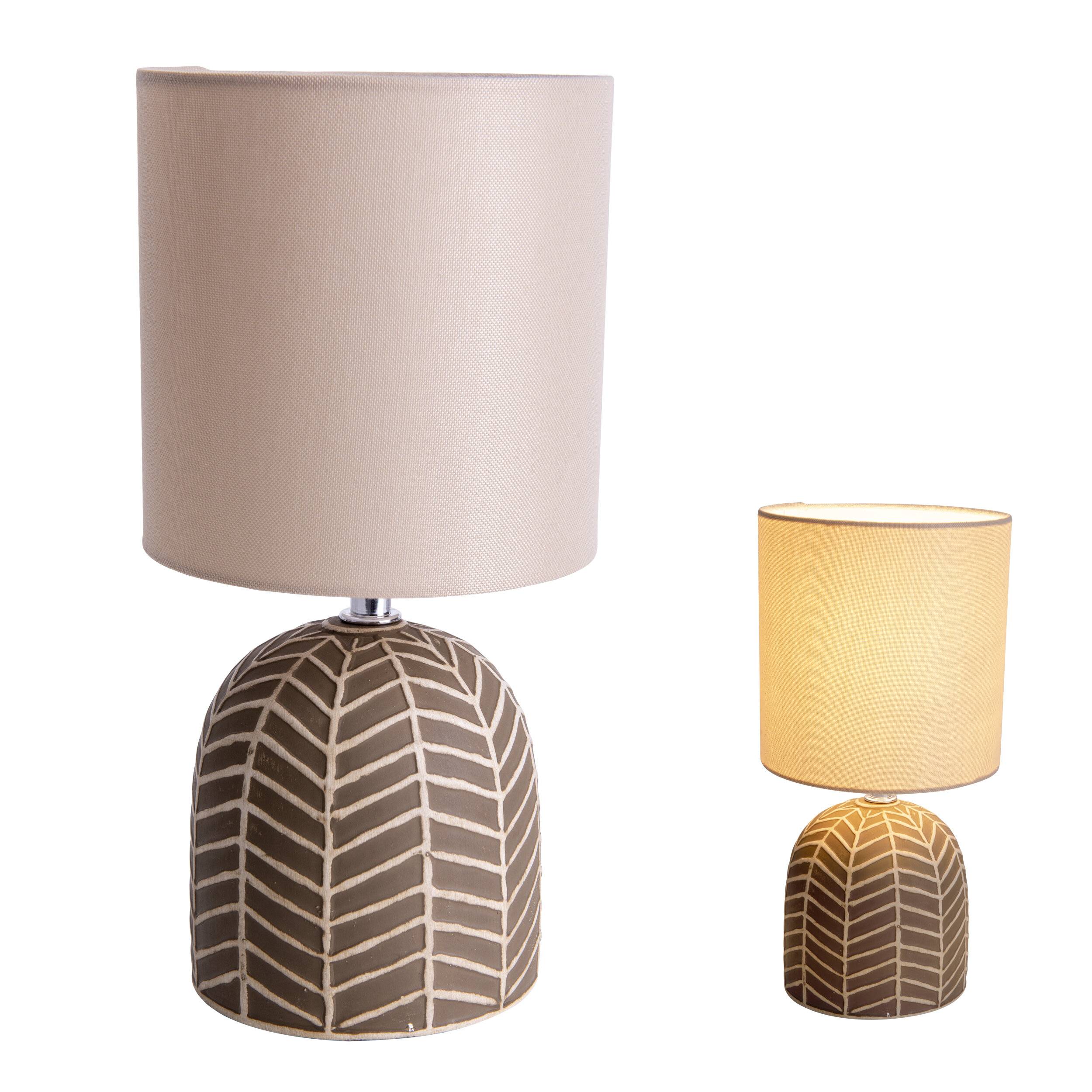 Keramik-Tischleuchte "FOLIO" braun