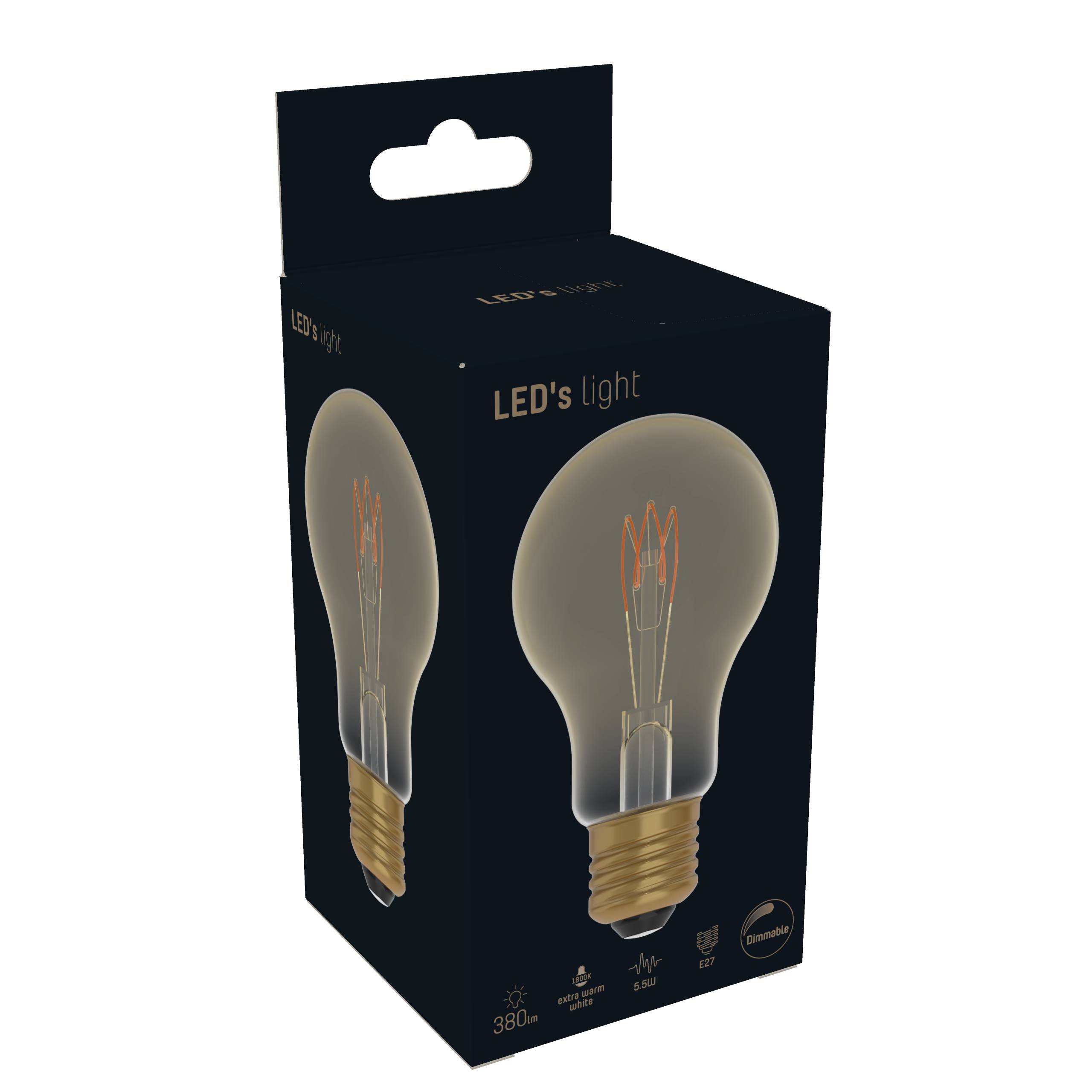 LED's light LED Glühbirne E27 dimmbar 2.5W extra-warmweiß Gold A60