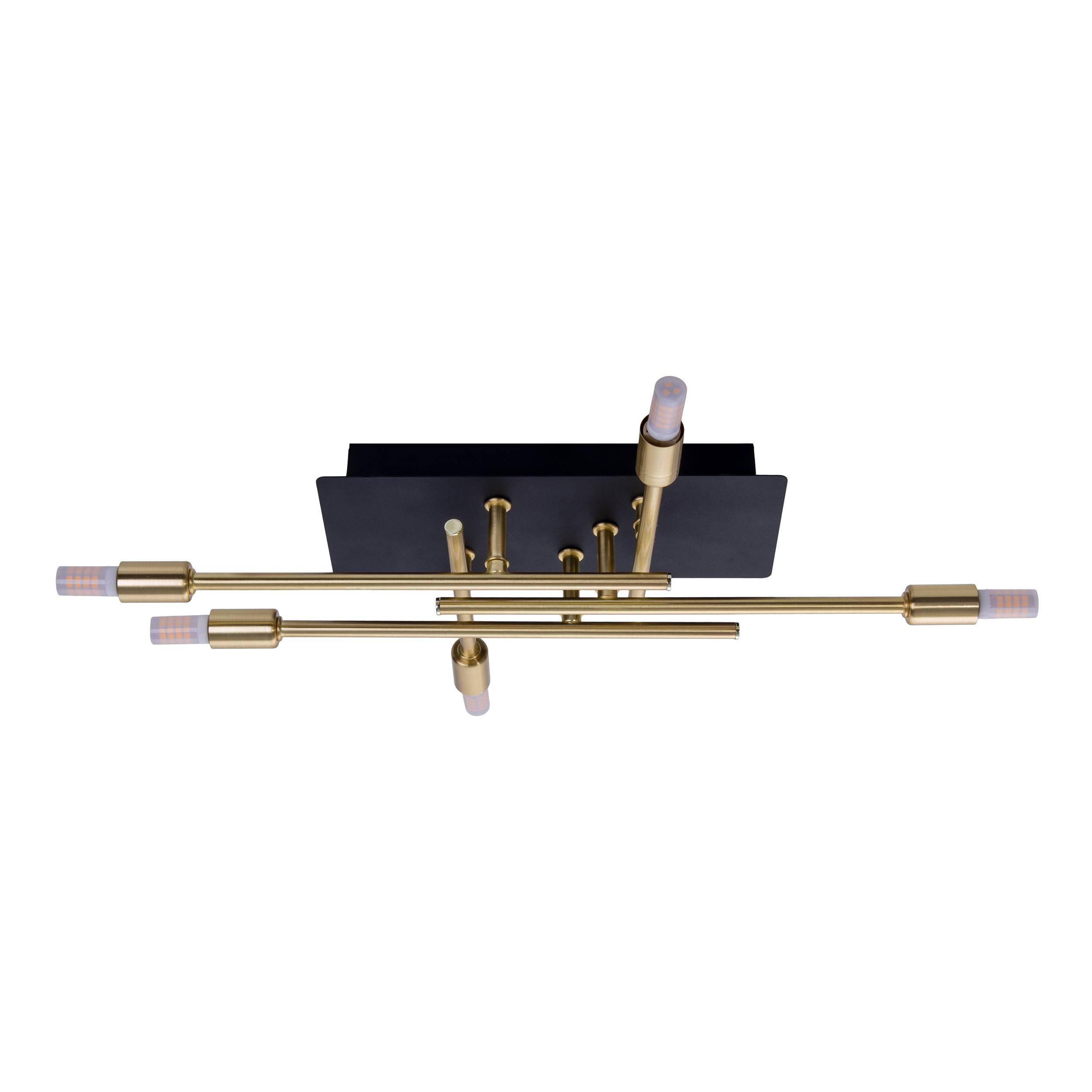 LED Deckenleuchte "ANCONA" mit Backlight schwarz / gold