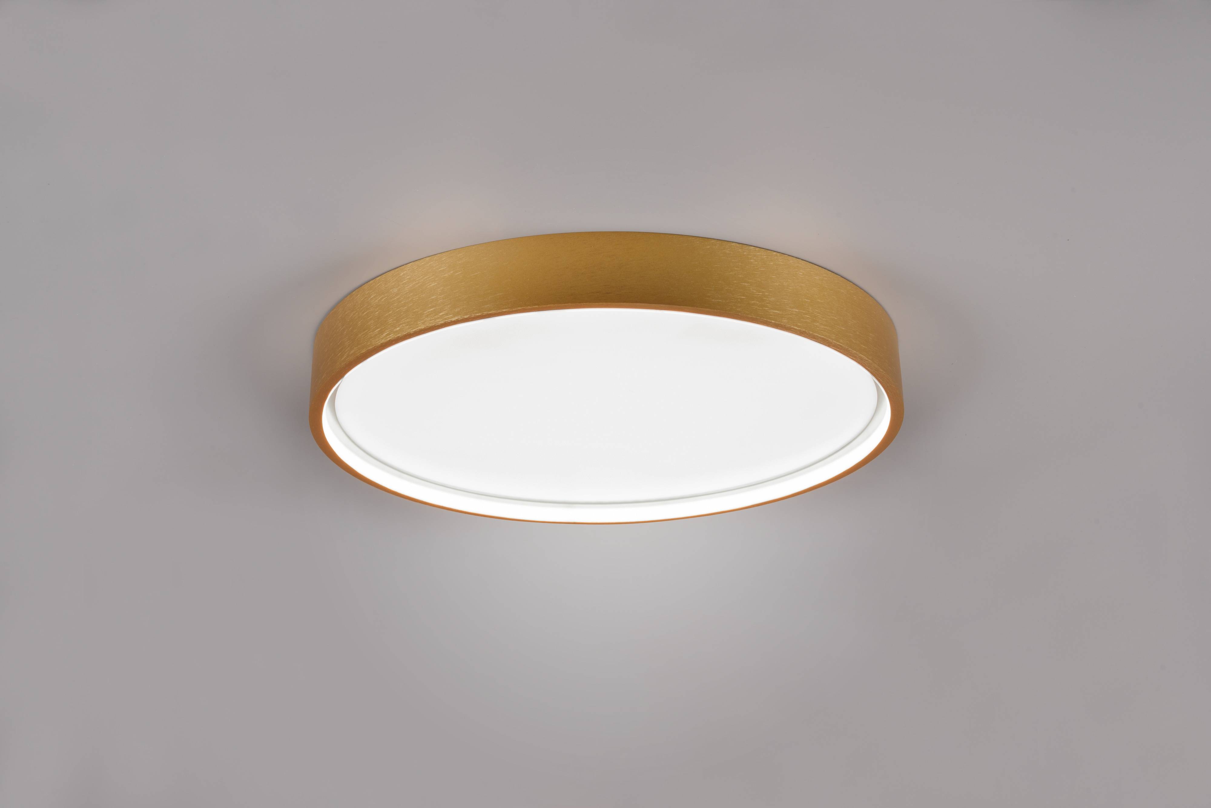 TRIO LED-Deckenleuchte Doha 641310208 Messing-matt, 29 W, 3260 lm, CCT