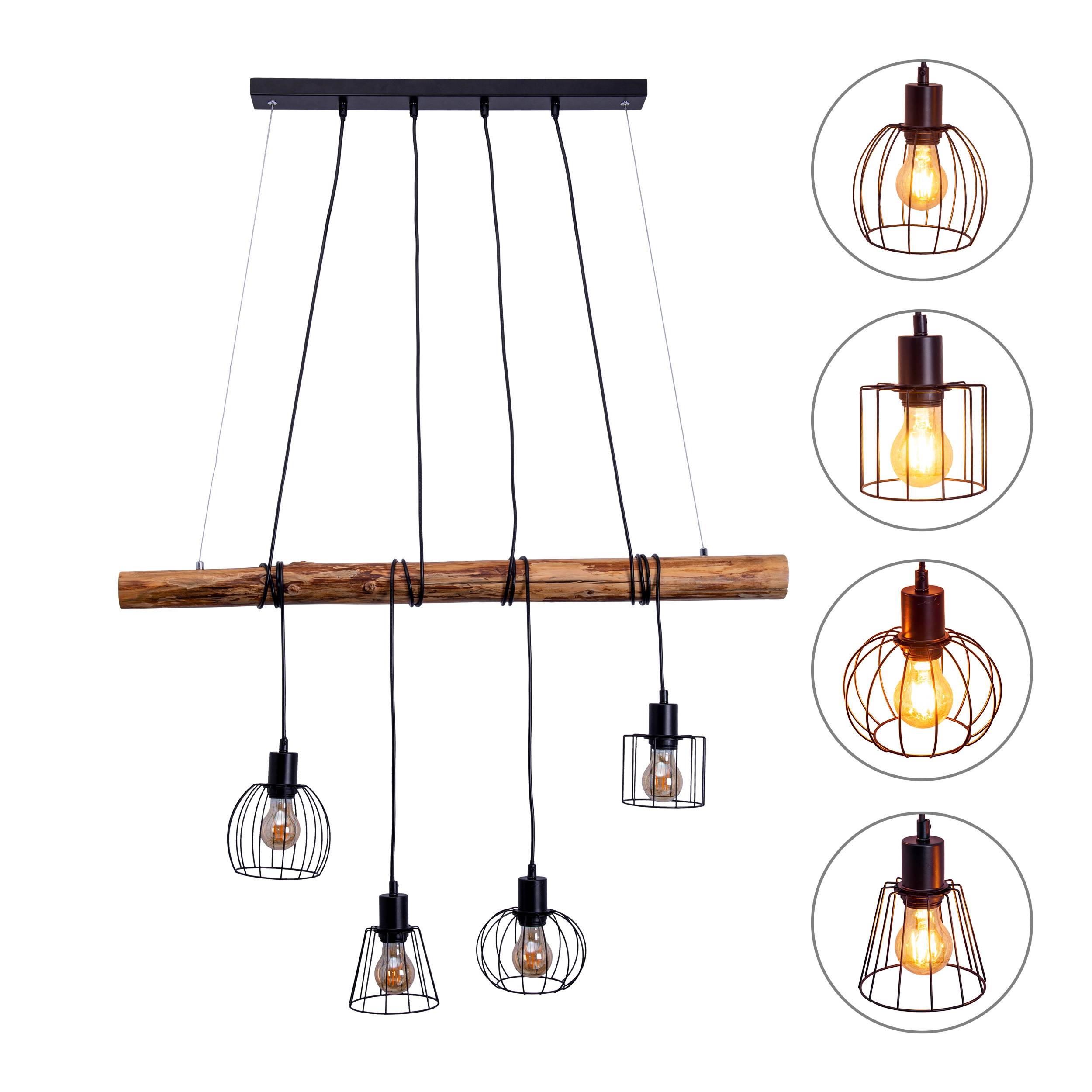 4er Pendelleuchte "WOODLAND"