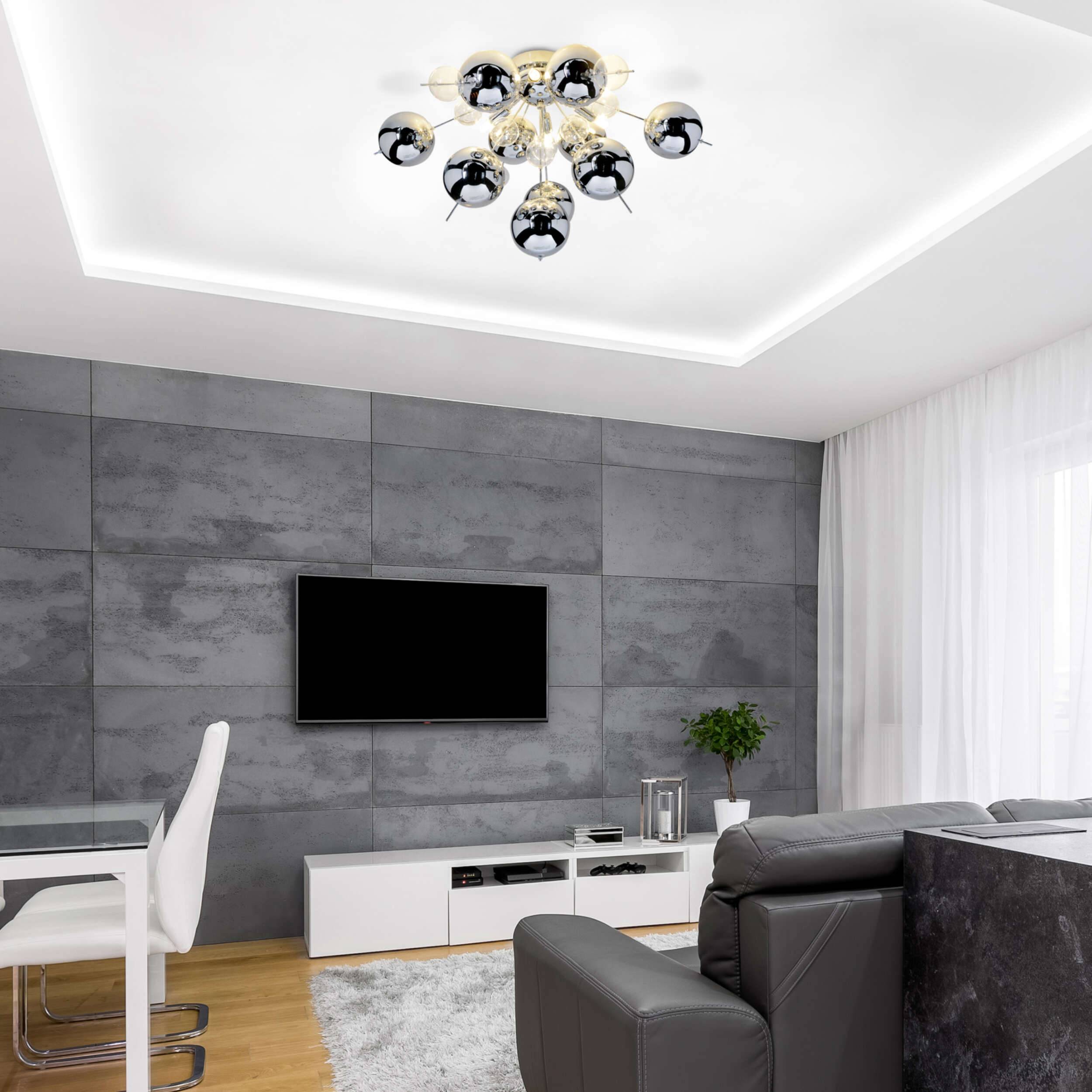 Deckenleuchte "EXPLOSION" D: 57cm chrom