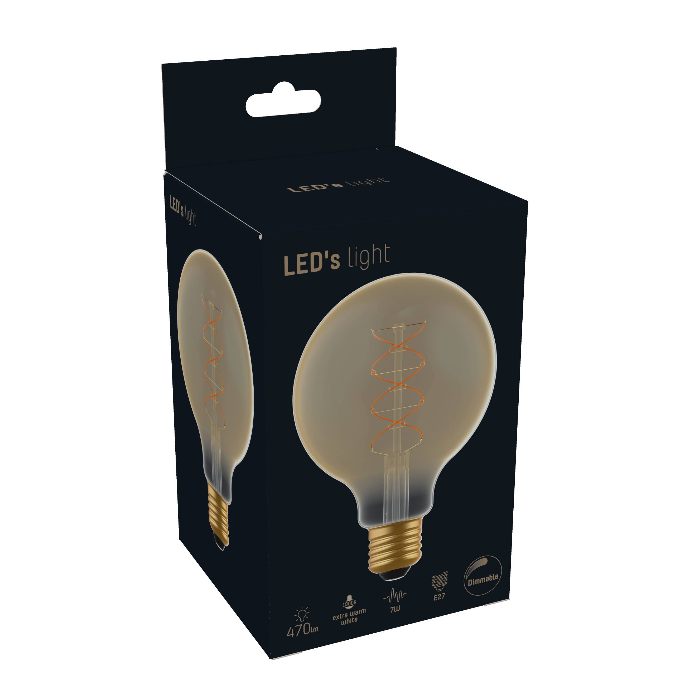 LED's light LED Kugel E27 dimmbar 5W extra-warmweiß Gold G95