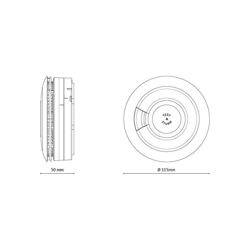 Ei Electronics Ei650iRF Funk-Rauchwarnmelder, Rauchmelder - Modell: Ei650 | nach Richtlinien: DIN 14676, EN 14604, Q-La