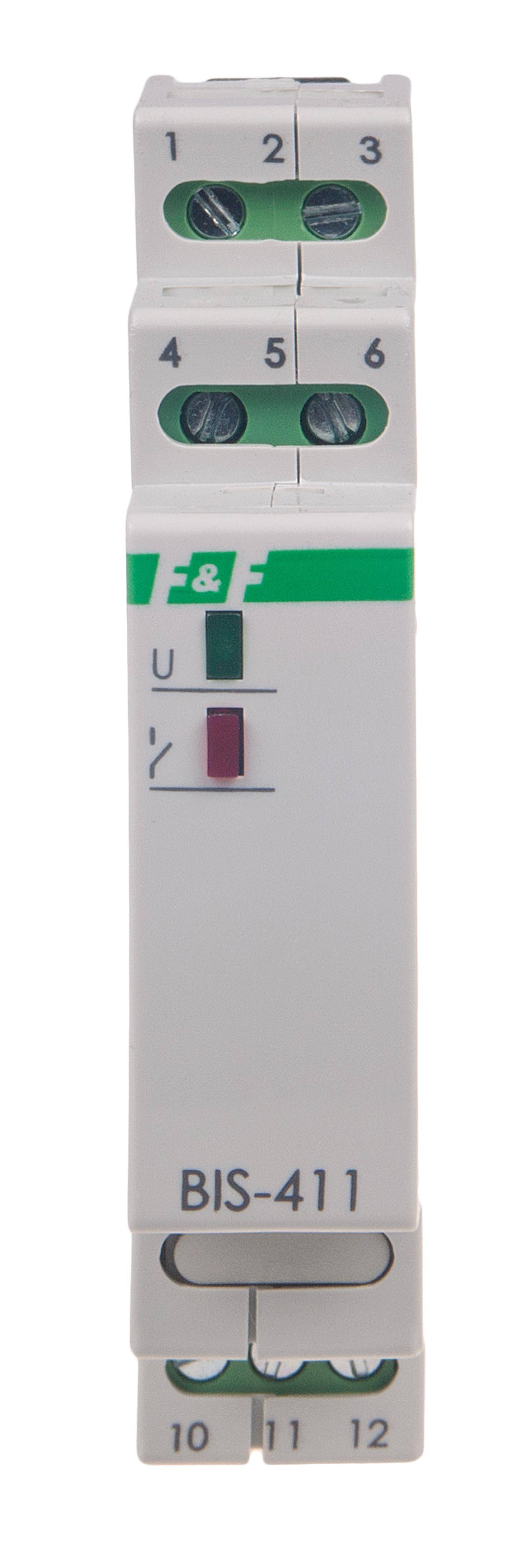F&F BIS-411 Stromstoßrelais 165V bis 265V AC 16A 1Wechsler Hutschiene