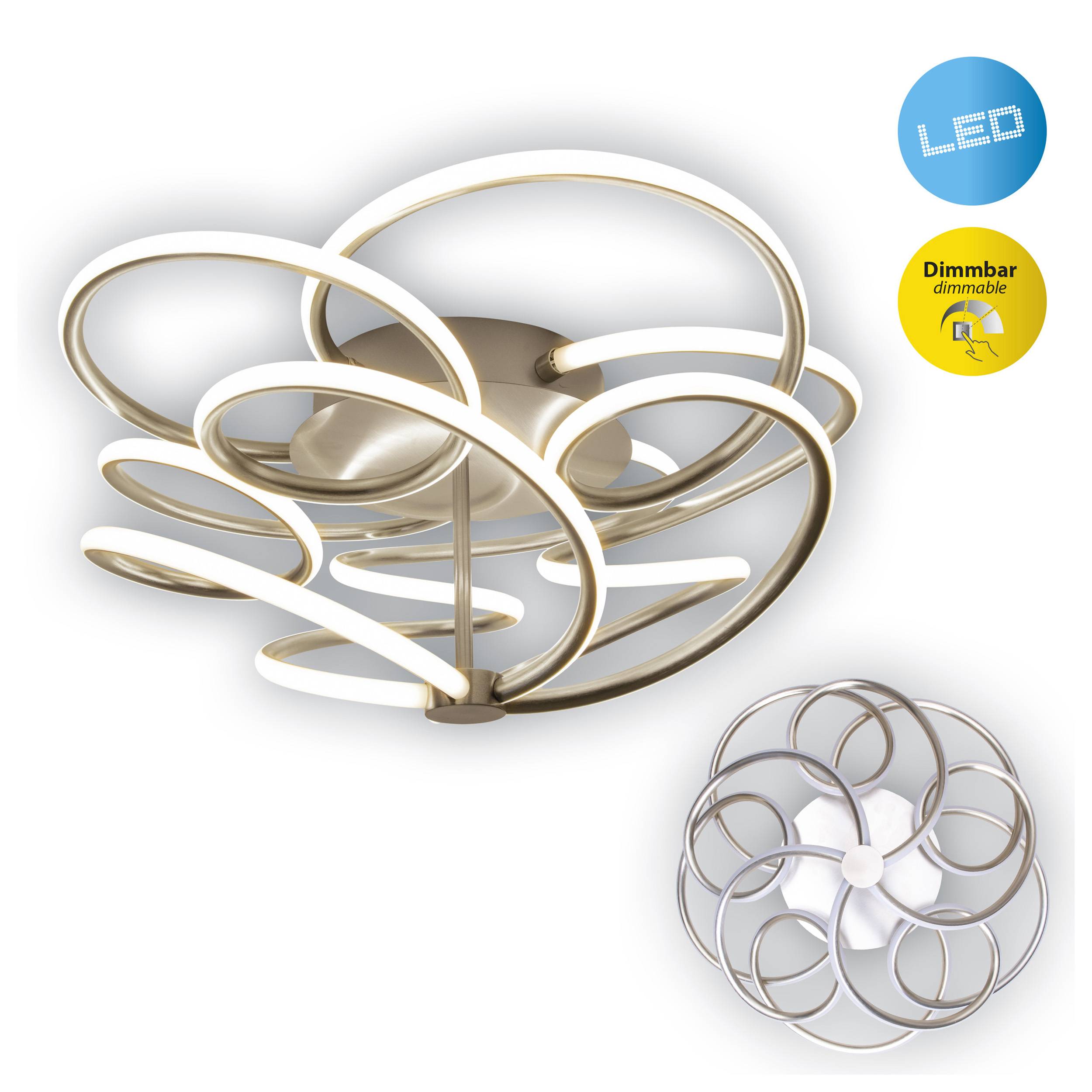 LED Deckenleuchte "RIZADO" Ø: 57cm