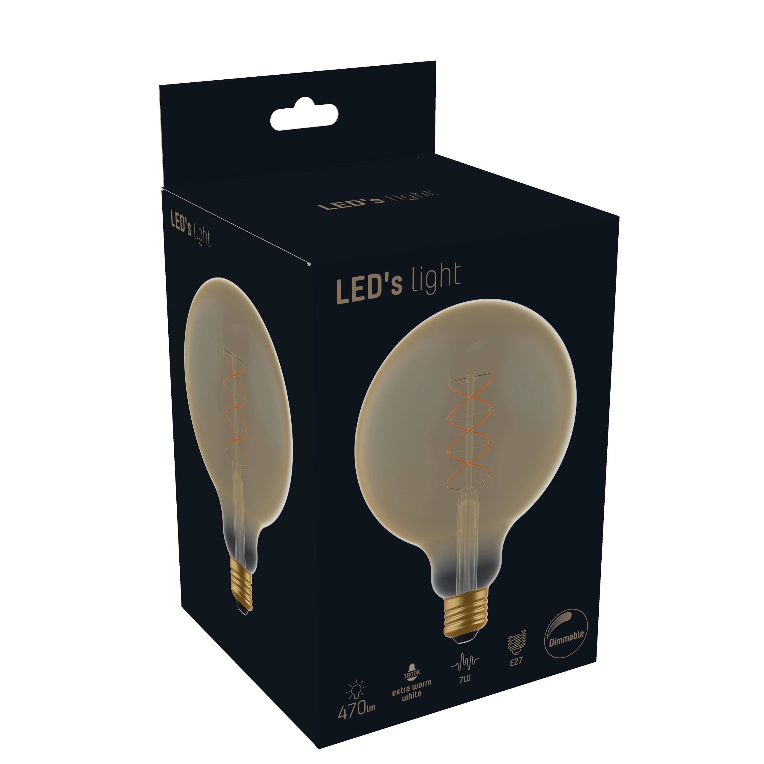 LED's light LED Kugel E27 dimmbar 5W extra-warmweiß Gold G125