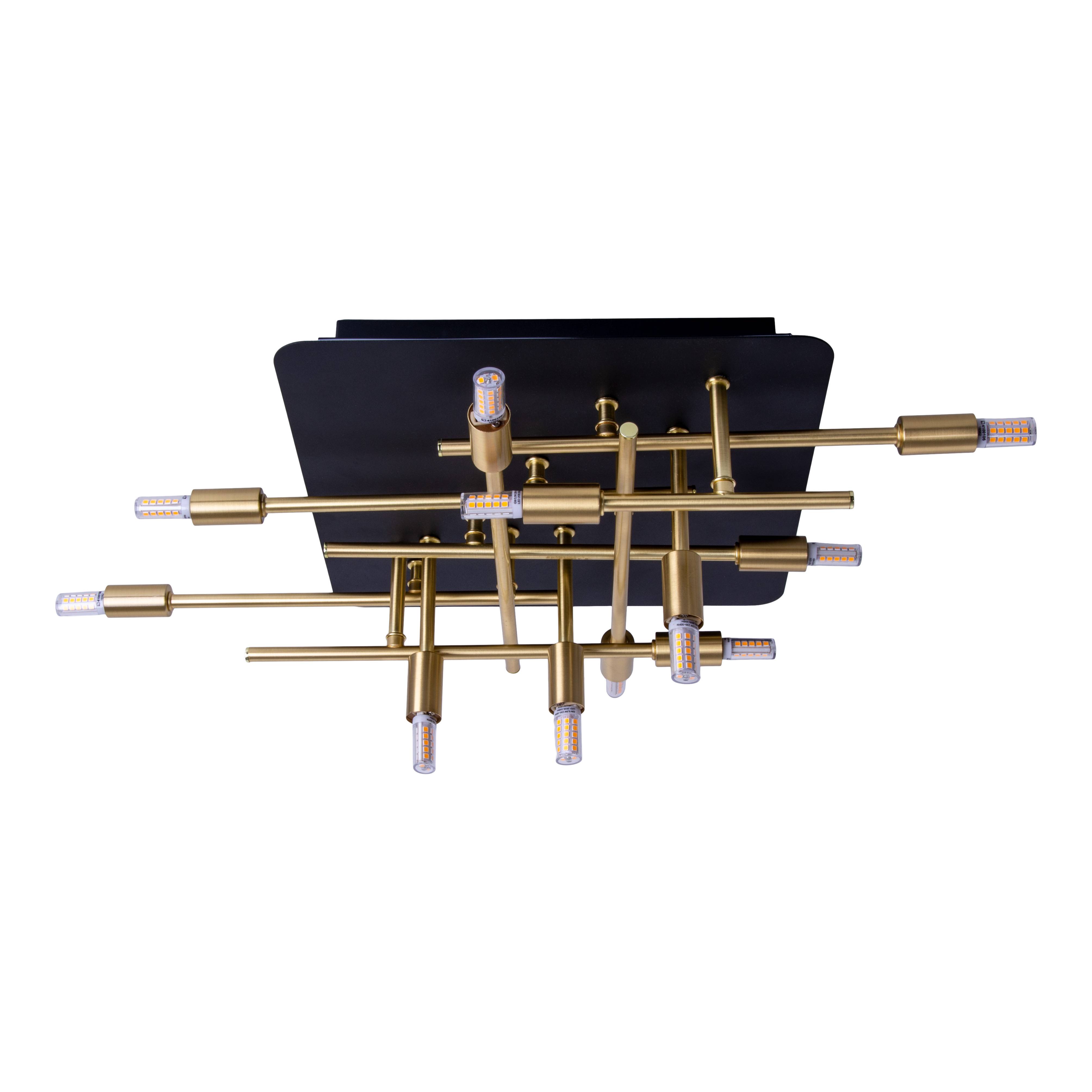 LED Deckenleuchte "ANCONA" mit Backlight schwarz / gold