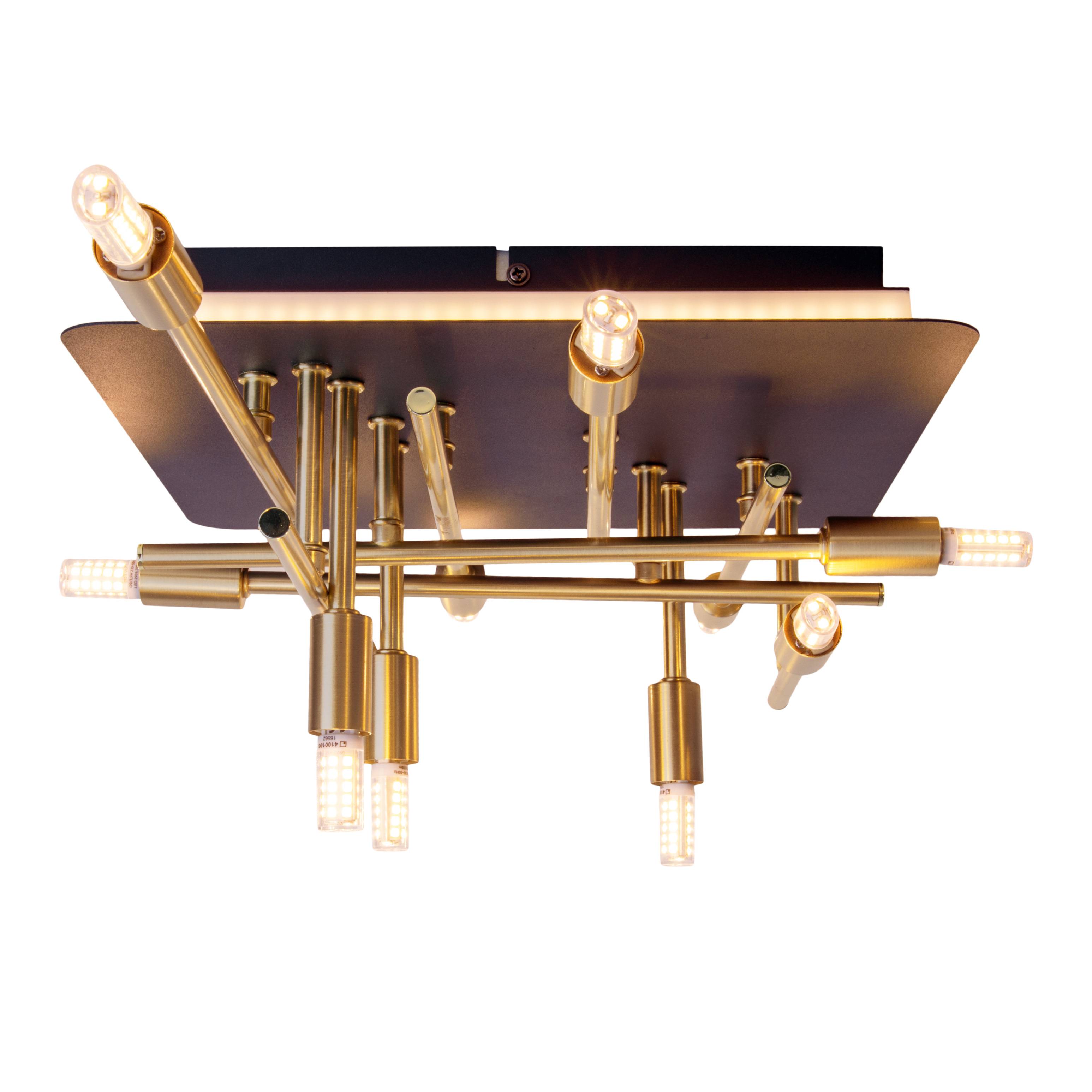 LED Deckenleuchte "ANCONA" mit Backlight schwarz / gold