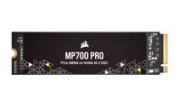 Corsair MP700 PRO PCIe Gen5 x4 NVMe M.2 SSD auf einer schwarzen Platine dargestellt.
