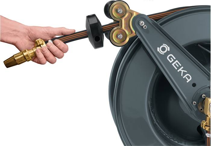 Schlauchaufroller PA30GSK Anschl.-Gew.33,25mm G 1 AG Zoll pulv.STA GEKA