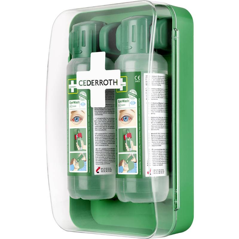 CEDERROTH Augenspül-Station, bestückt, 2 x 500 ml