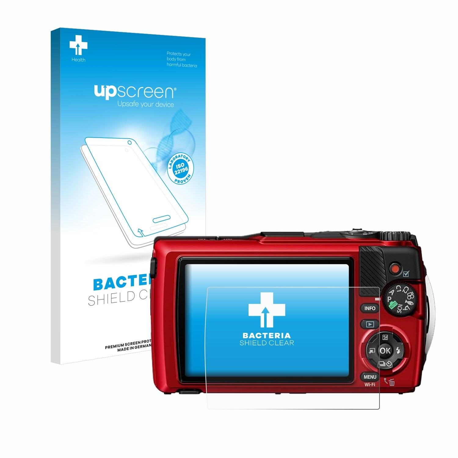 upscreen Bacteria Shield Schutzfolie für Olympus OM System Tough TG-7 -