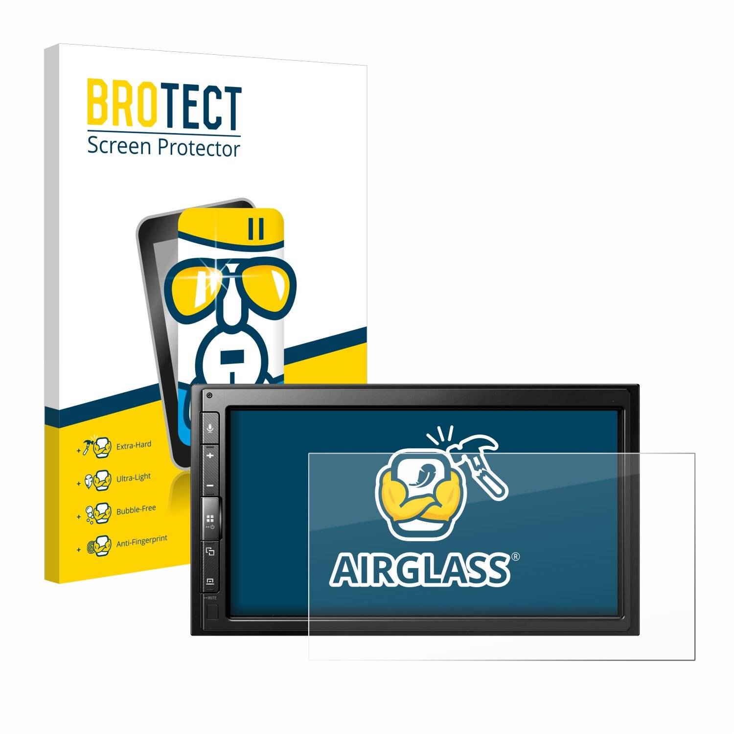 BROTECT AirGlass Glas Panzer-Folie für Pioneer SPH-EVO62DAB -