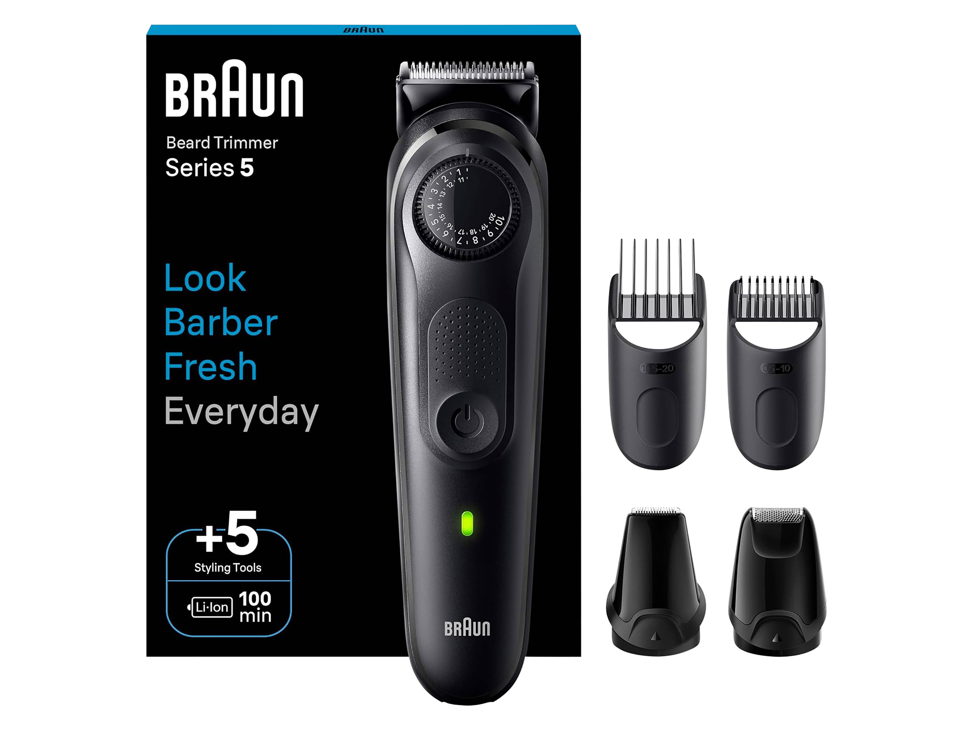 BRAUN Barttrimmer Series 5 BT5430, 40 Längenschritte, Nass & Trocken, Schwarz