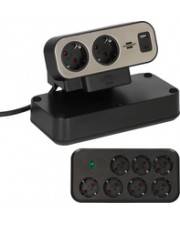 Brennenstuhl estilo Duplex Steckdosenleiste mitÜberspannungsschutz 1x USB C A 9x