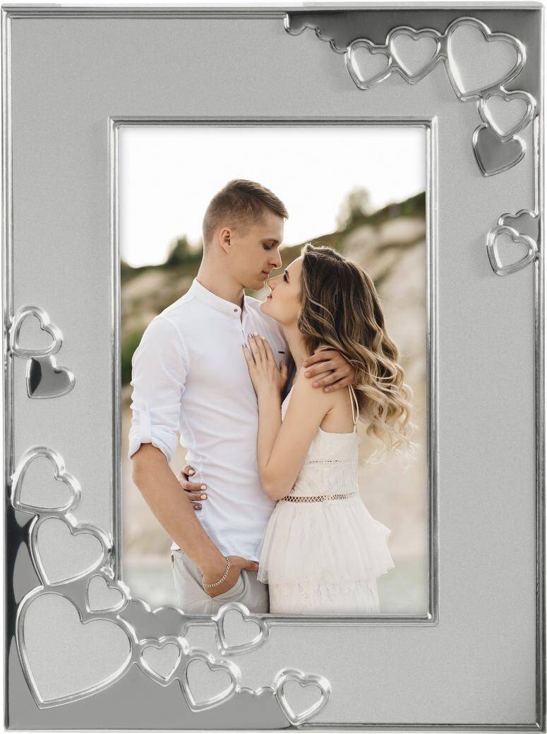 Hama Porträtrahmen Valentine, Silber, 10 x 15 cm (00193101)