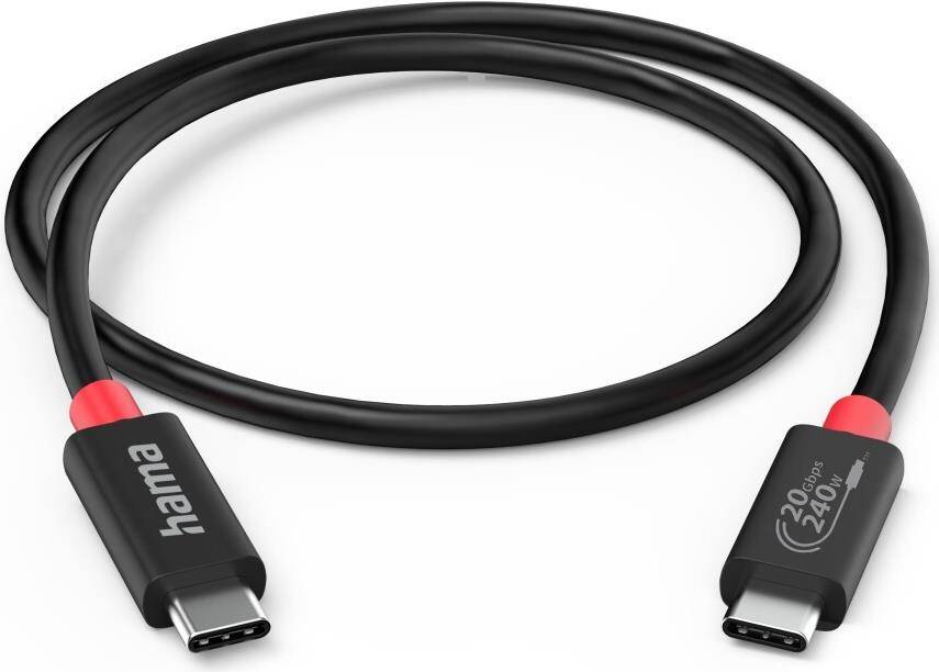 Hama USB-C-Kabel, E-Marker, USB4 Gen2, 20 Gbit/s, 5 A, 240 W, 2,00 m (00200788)
