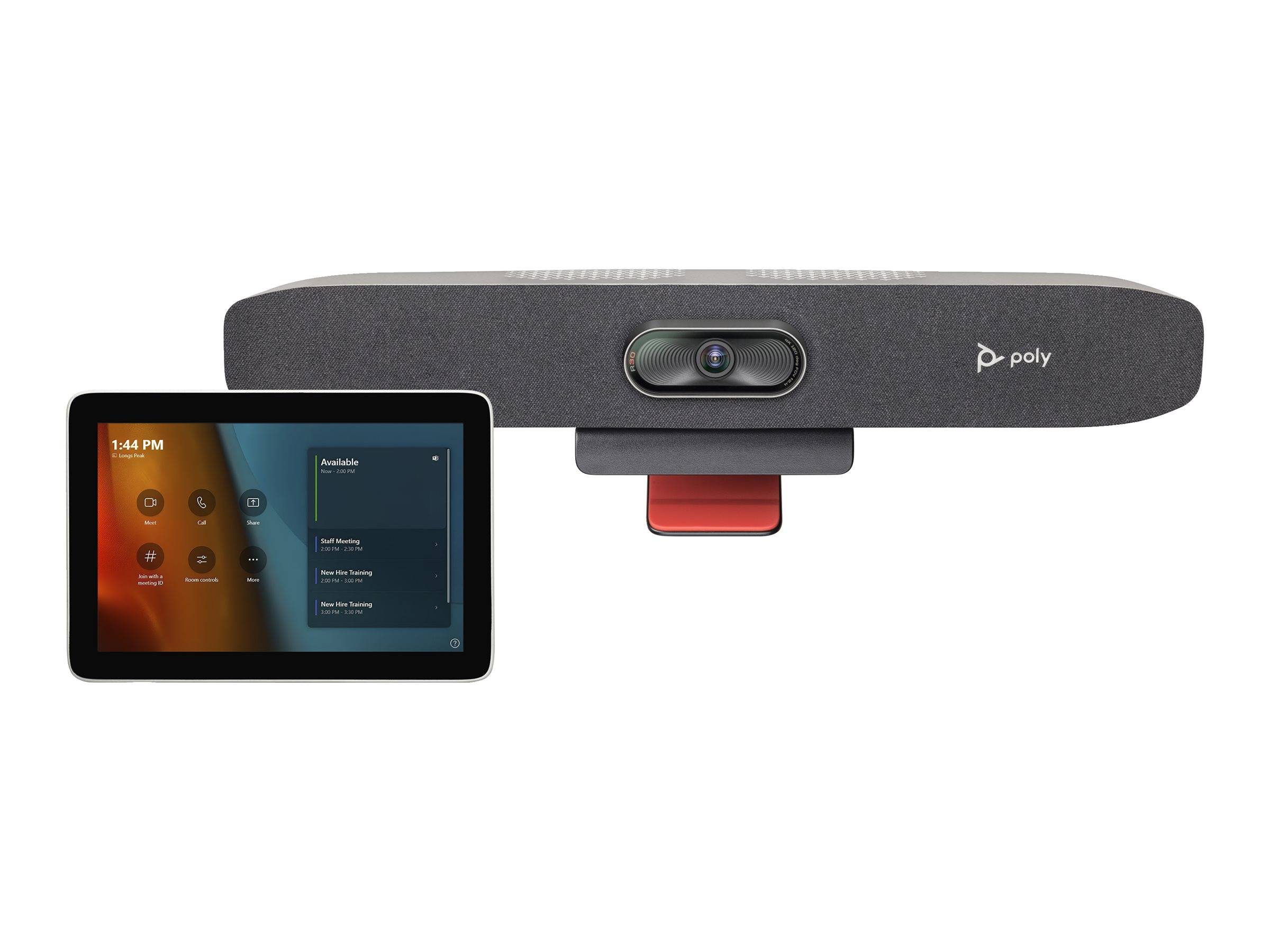 HP - Poly Studio - Für Microsoft Teams - Small Room Kit - Kit für Videokonferenzen (Poly Studio R30 video bar, Poly GC8