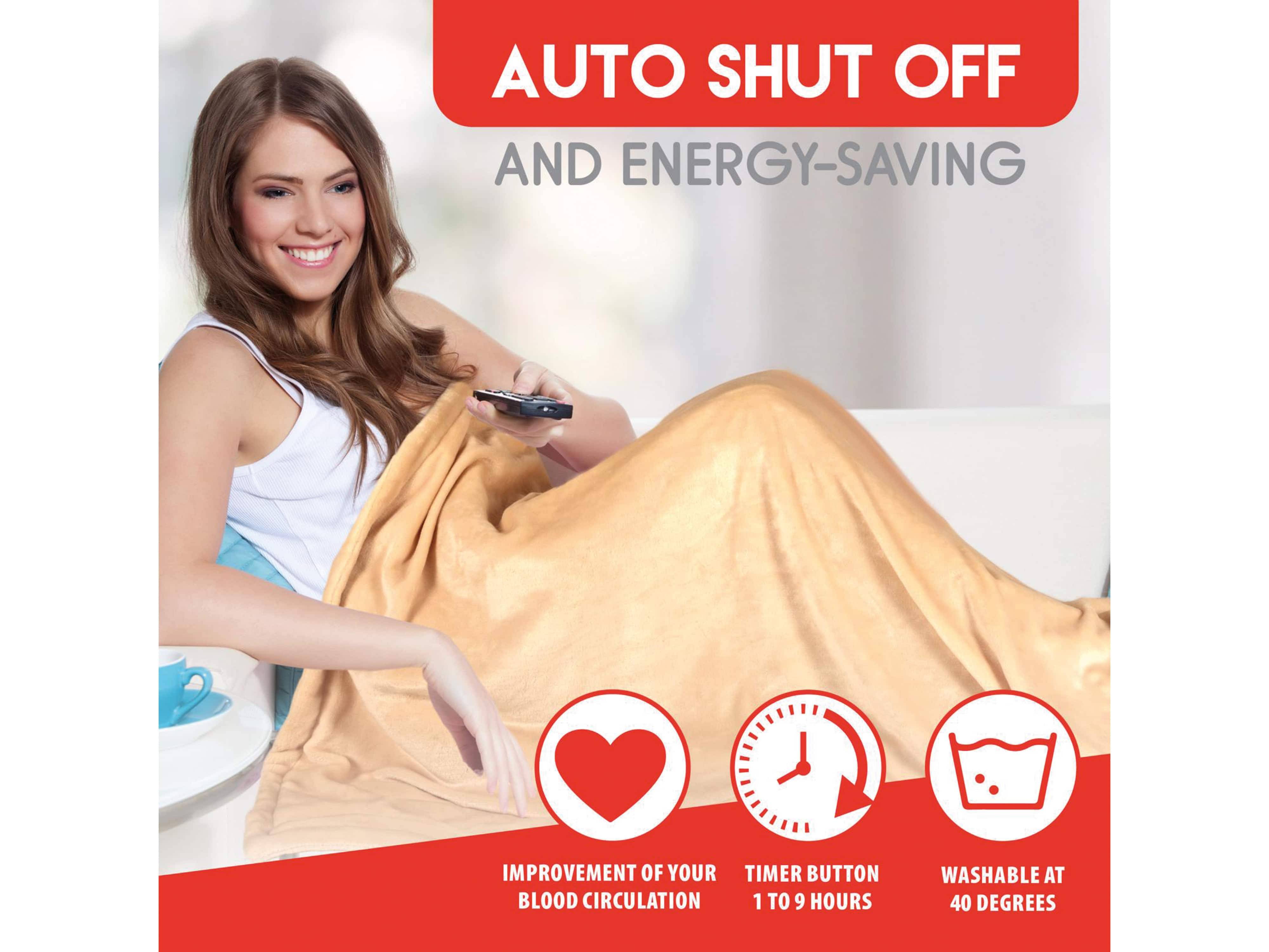 ALPINA Heizdecke, 180 W, Flanell, 130x180 cm