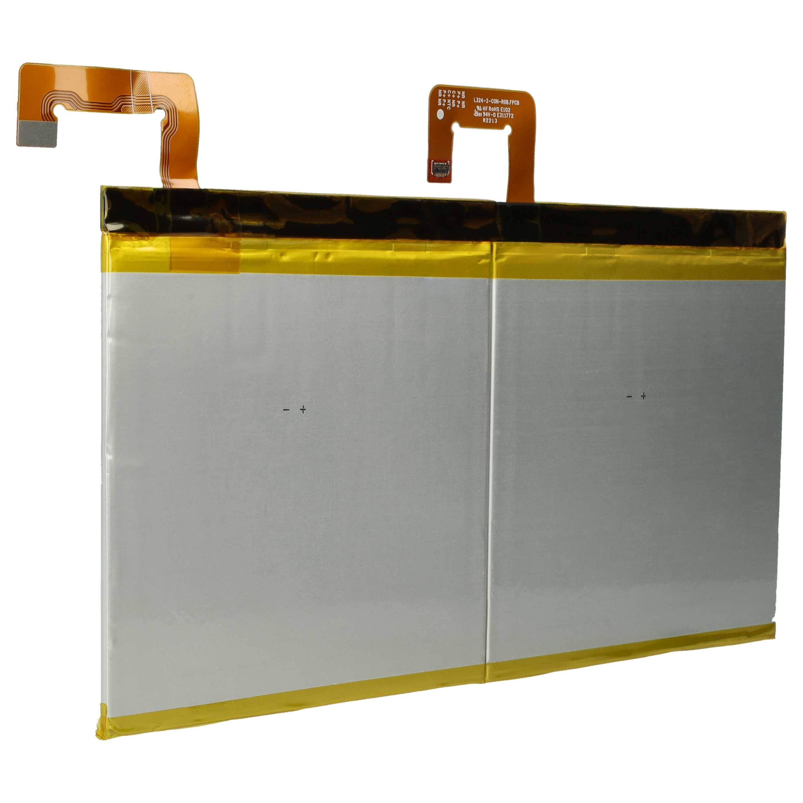 Ein rechteckiger Lithium-Polymer-Akku mit zwei flexiblen Anschlüssen oben, eingehüllt in ein silber- und gelbes Gehäuse, der häufig in elektronischen Geräten verwendet wird.
