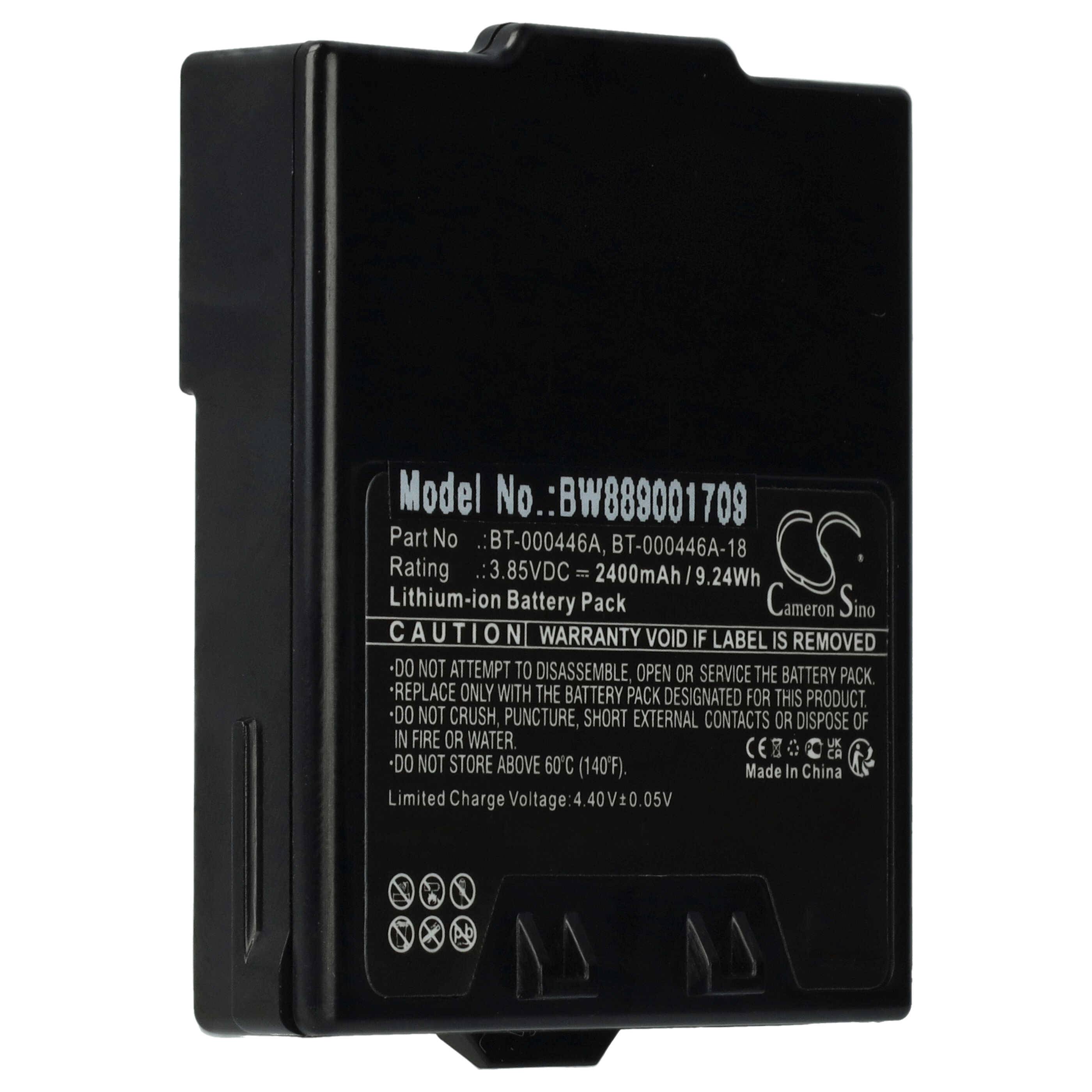 vhbw Akku kompatibel mit Zebra WS5001-0F2J3020ENA Mobilcomputer PDA Scanner (2400 mAh, 3,85 V, Li-Ion)