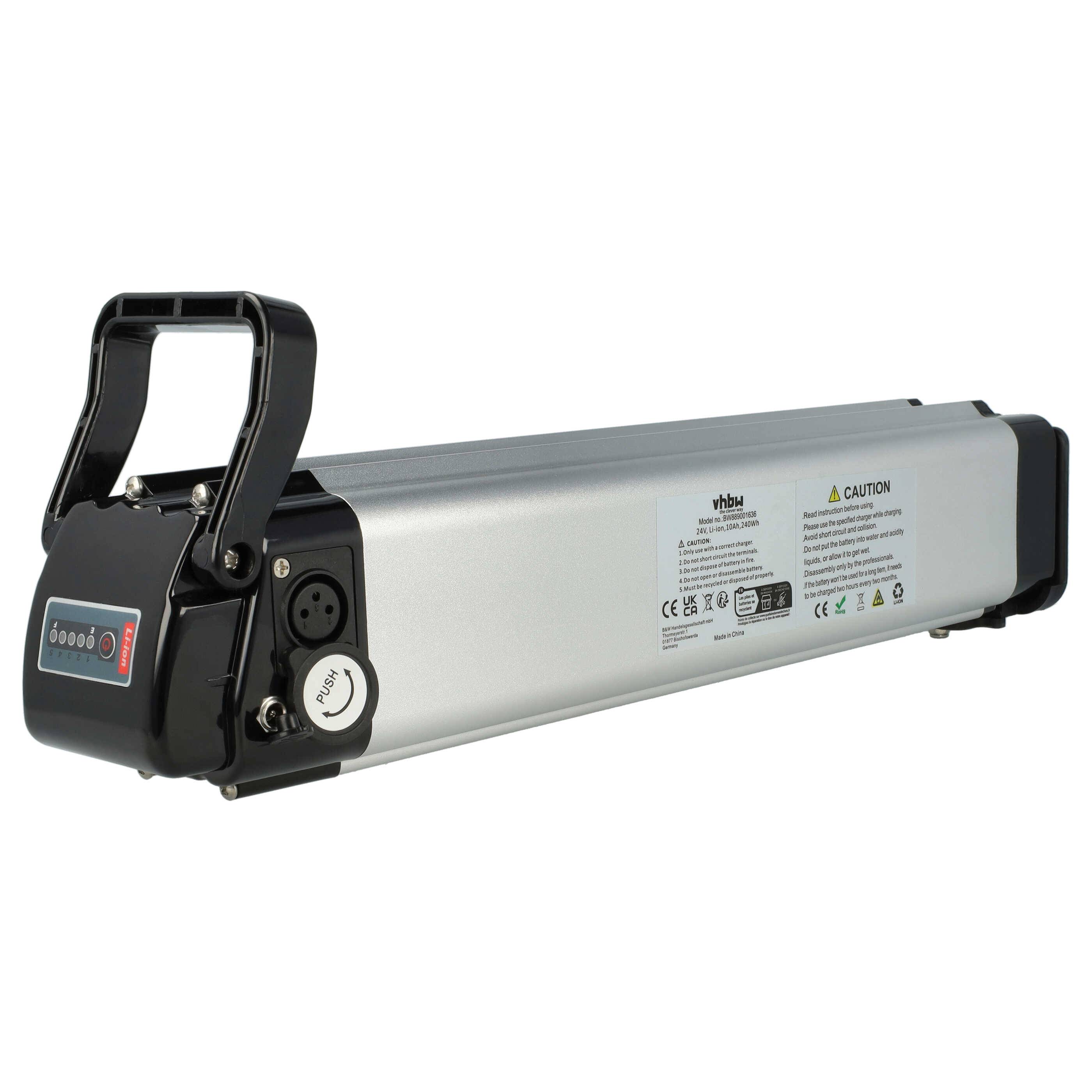 vhbw Akku kompatibel mit Ruhrwerk E-Bike Elektrofahrrad (10 Ah, 24 V, Li-Ion) + Ladegerät -