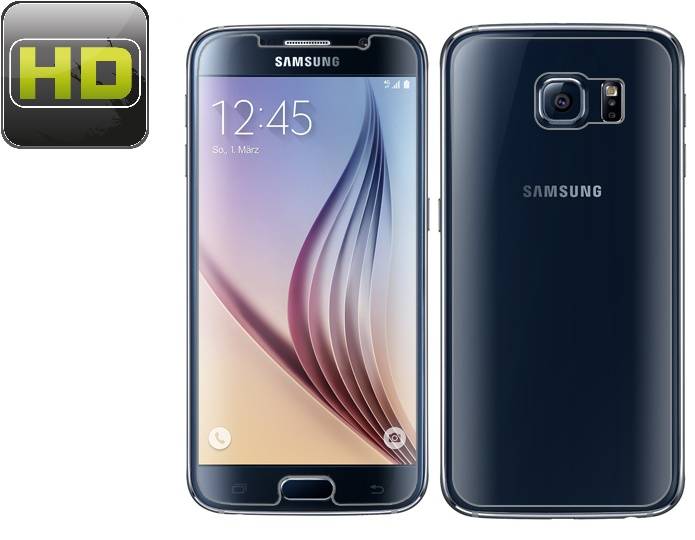 8x Displayschutzfolie für Samsung Galaxy S6 Displayfolie Schutzfolie HD KLAR F/B